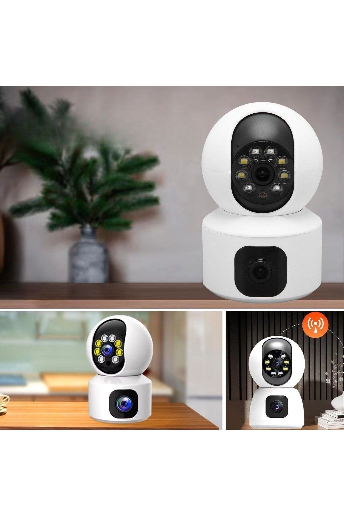 ATASAN River World Gece Görüşlü Güvenlik Kamerası Ev Tipi Wifi Bağlantılı Çift Kameralı