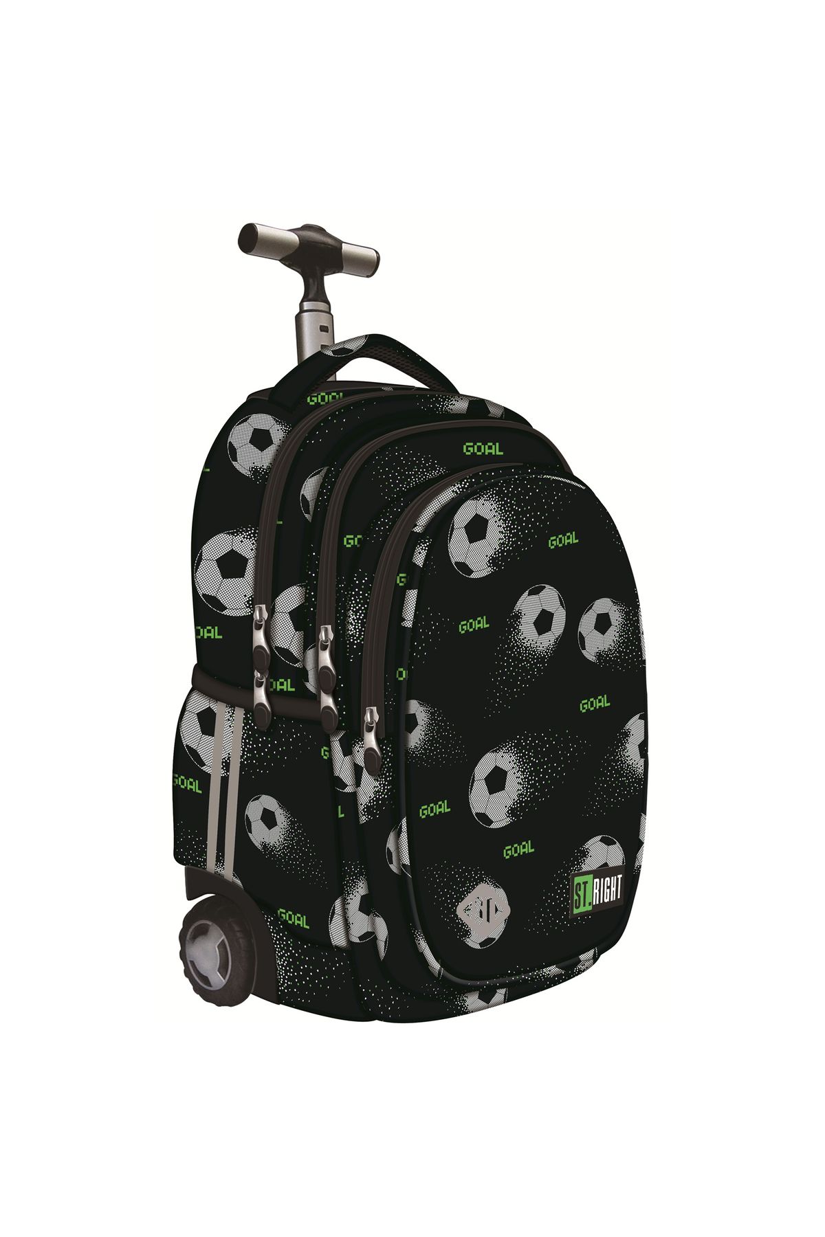 ST Right Ghiozdan Troler St.right, Colectia Pixel Balls, Tb01, Roti Silicon, 44x32x25 Cm Unisex - One Size