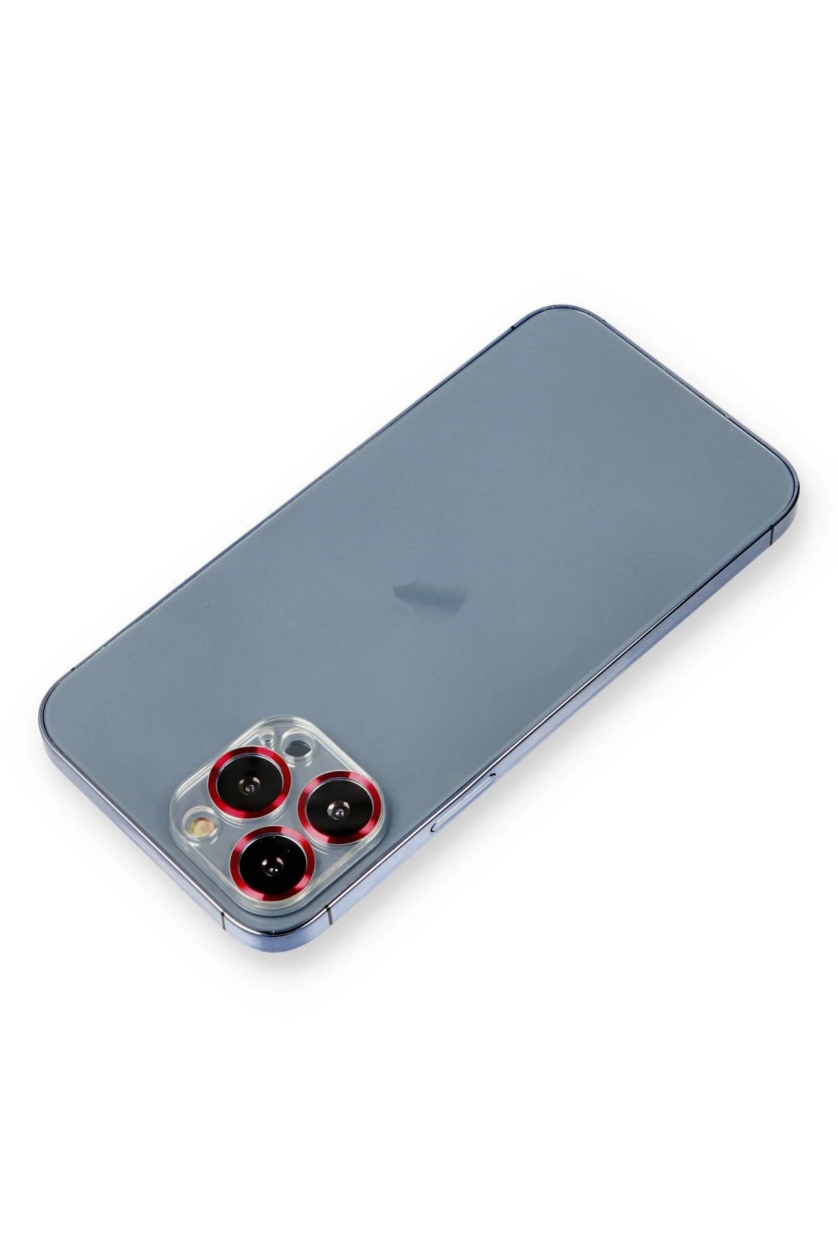 NewFace iPhone 13 Pro Metal Kamera Lens Koruma Cam - Kırmızı ALMLA