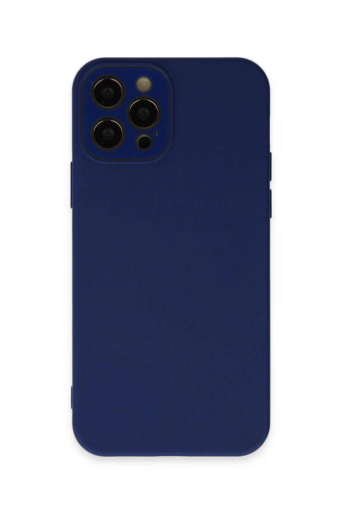 NewFace iPhone 12 Pro Max Kılıf Lansman Glass Kapak - Sky Blue INSLM