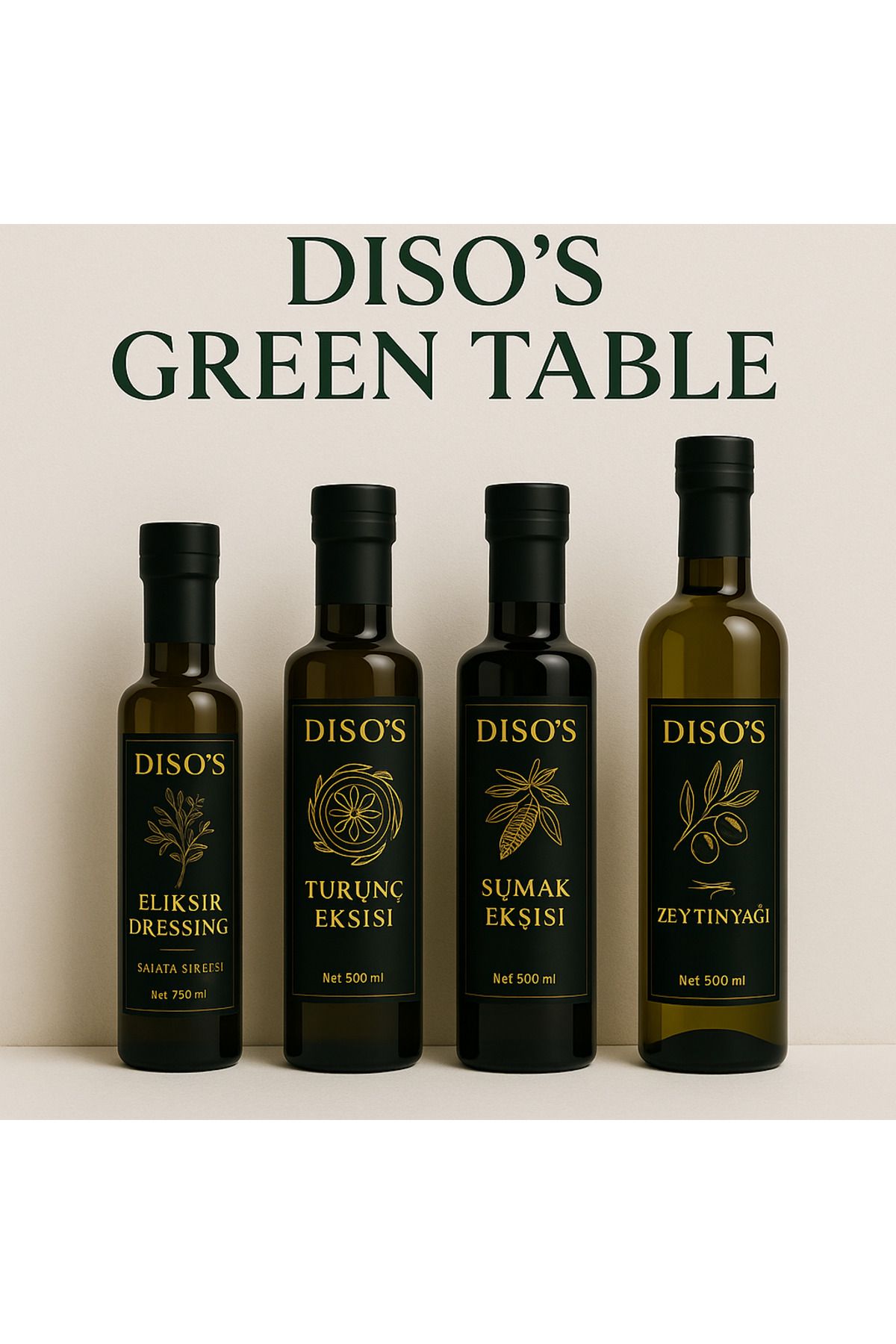 Diso s Diso's Green Table Serisi 4'lü Set