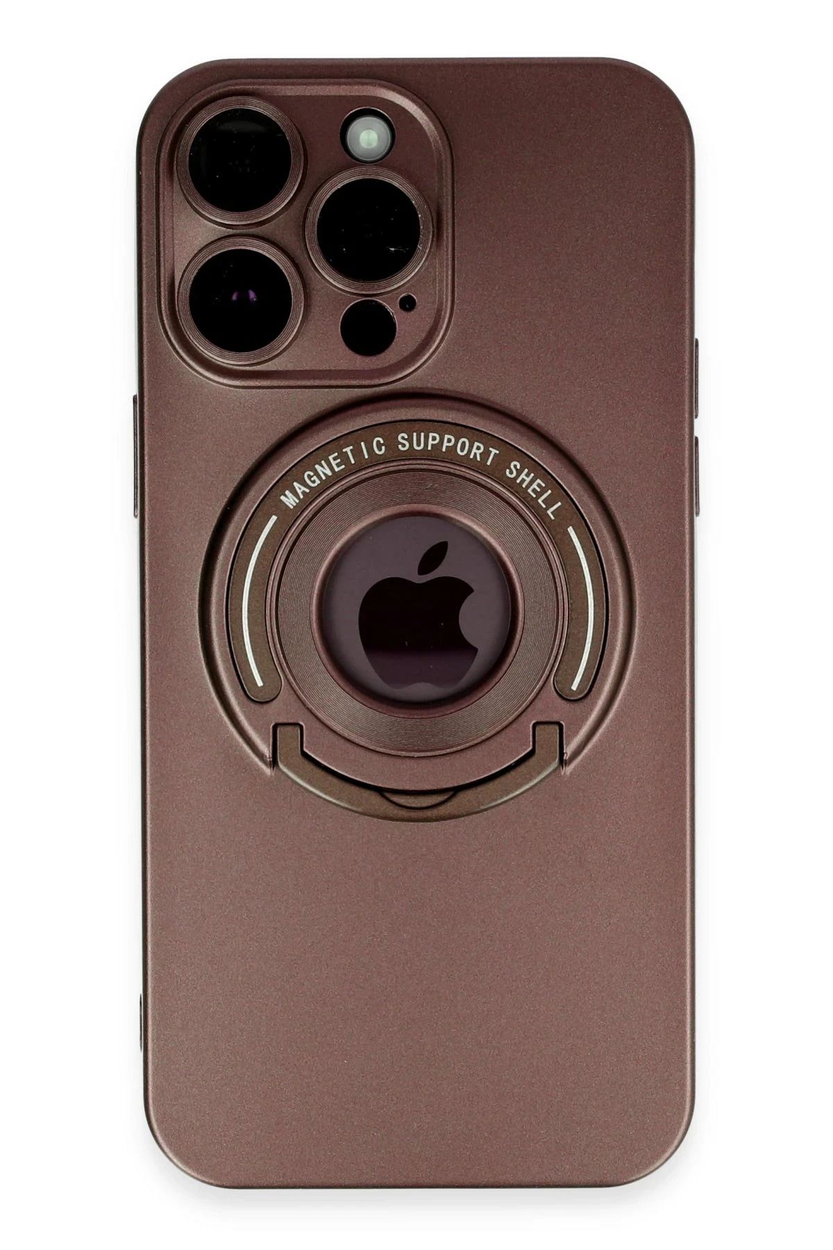 NewFace iPhone 13 Pro Max Kılıf Lukka Magneticsafe Kapak - Kahverengi YNSMR