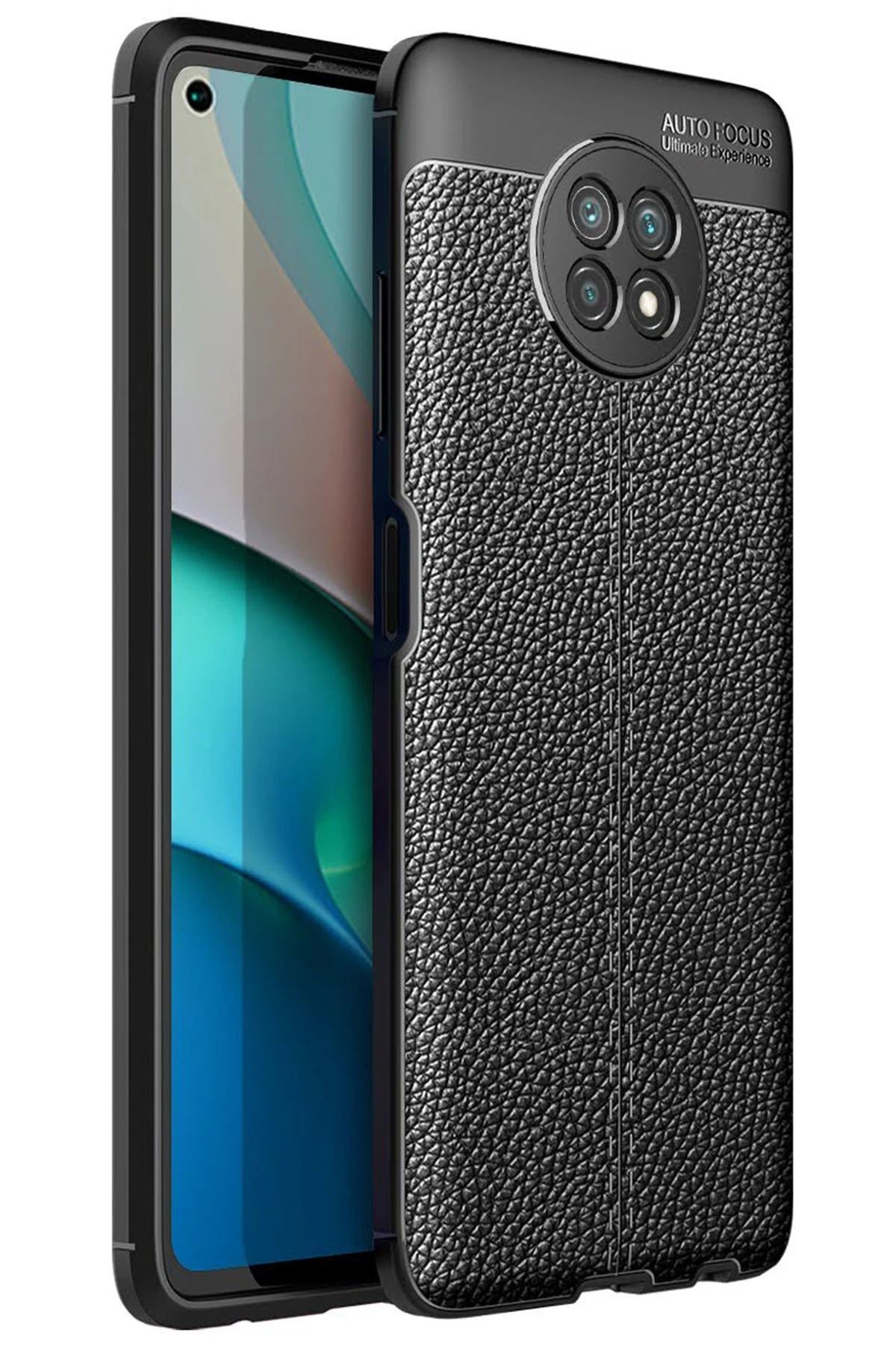 NewFace Xiaomi Redmi Note 9 5G Kılıf Auto Focus Kapak - Siyah YNSMR