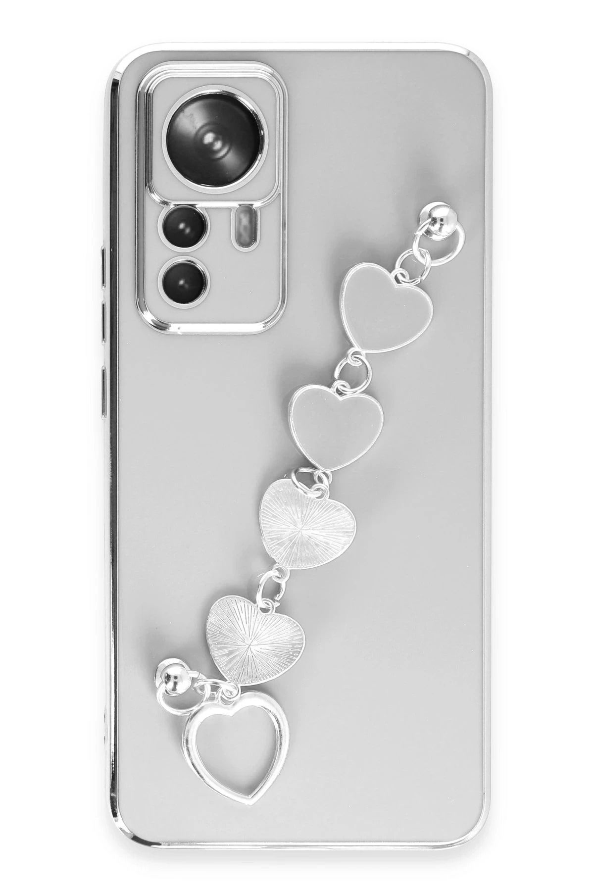 NewFace Xiaomi Mi 12T Pro Kılıf Esila Silikon - Beyaz HNZRN