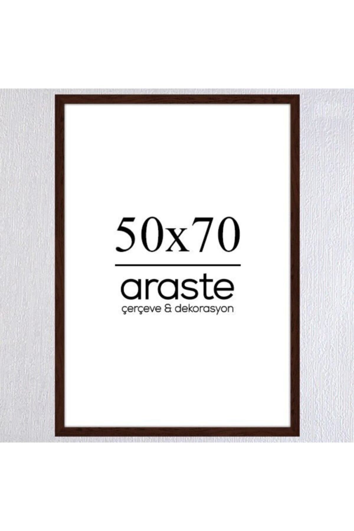 Elioure 50x70 Koyu Ahşap Çerçeve Postersiz şık ve dayanıklı tasarım