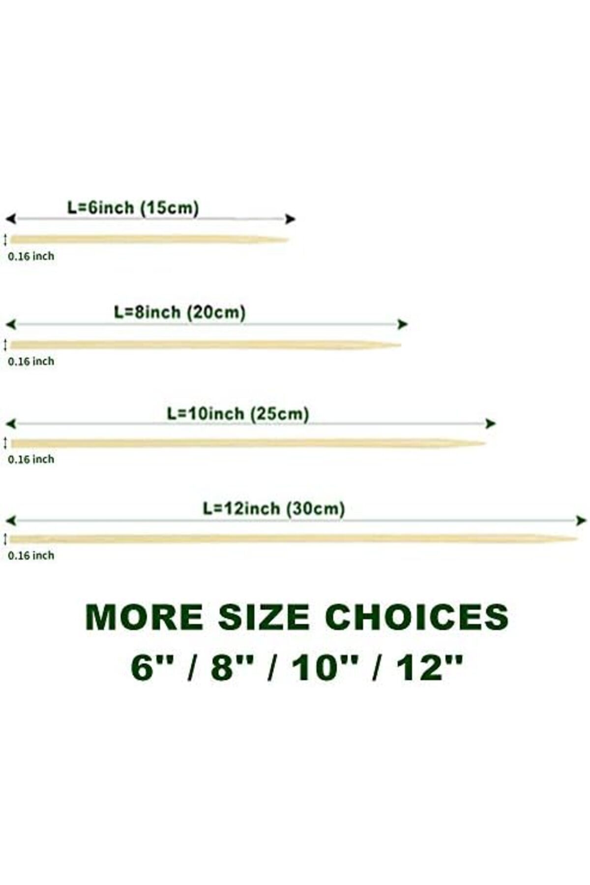 Generic-Natural Bamboo Skewers, Wooden Skewers, Skewer Sticks, Kebab Sticks, Short Skewers, Wooden Kebab Ske 6