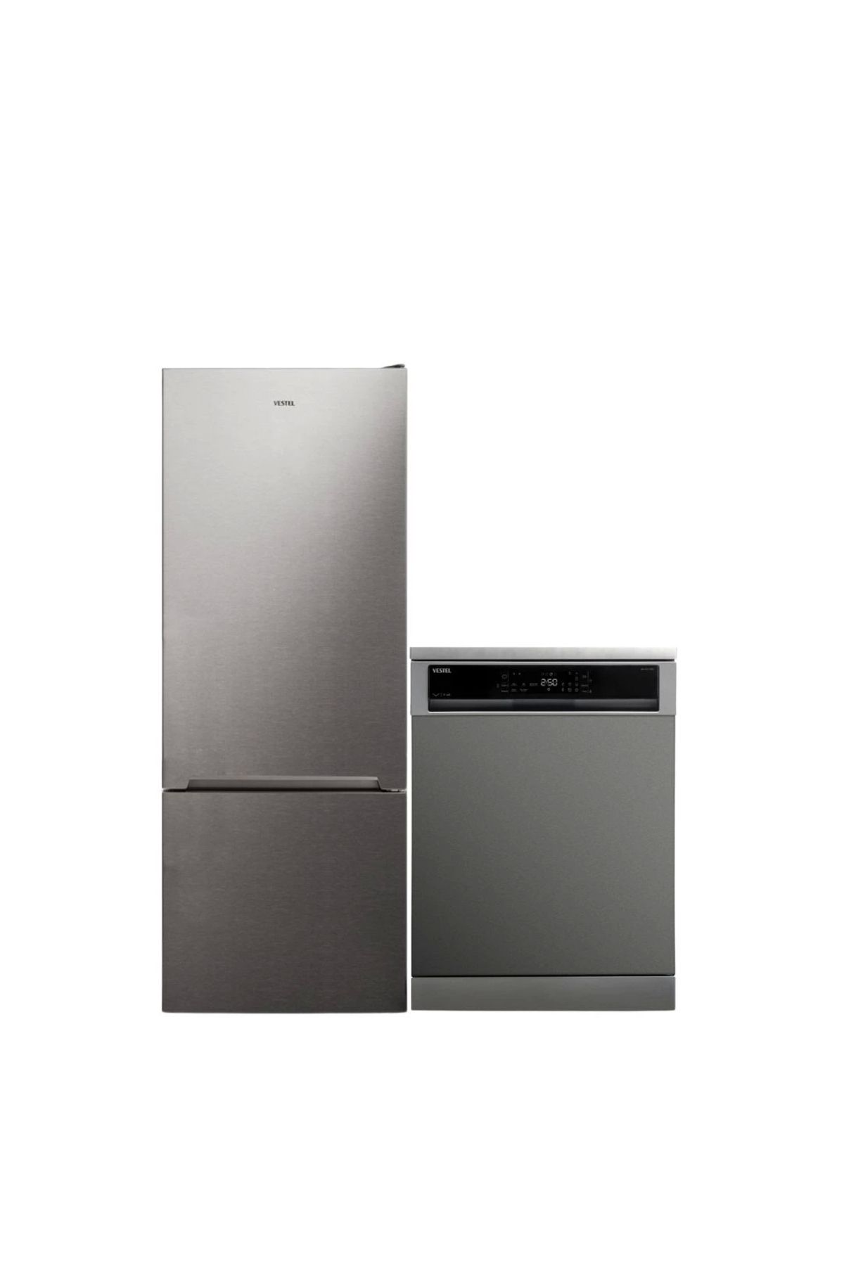 Vestel 2'li Inoks Beyaz Eşya Seti (BM 5312 X Bulaşık + NFK52011 X Buzdolabı)