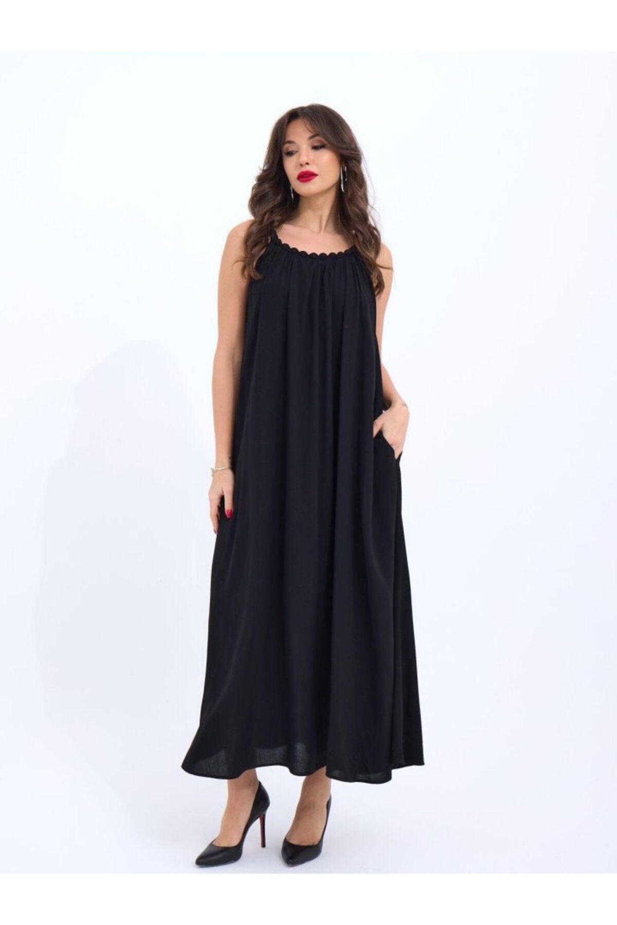 KAZAK 7321 ELBİSE-SİYAH