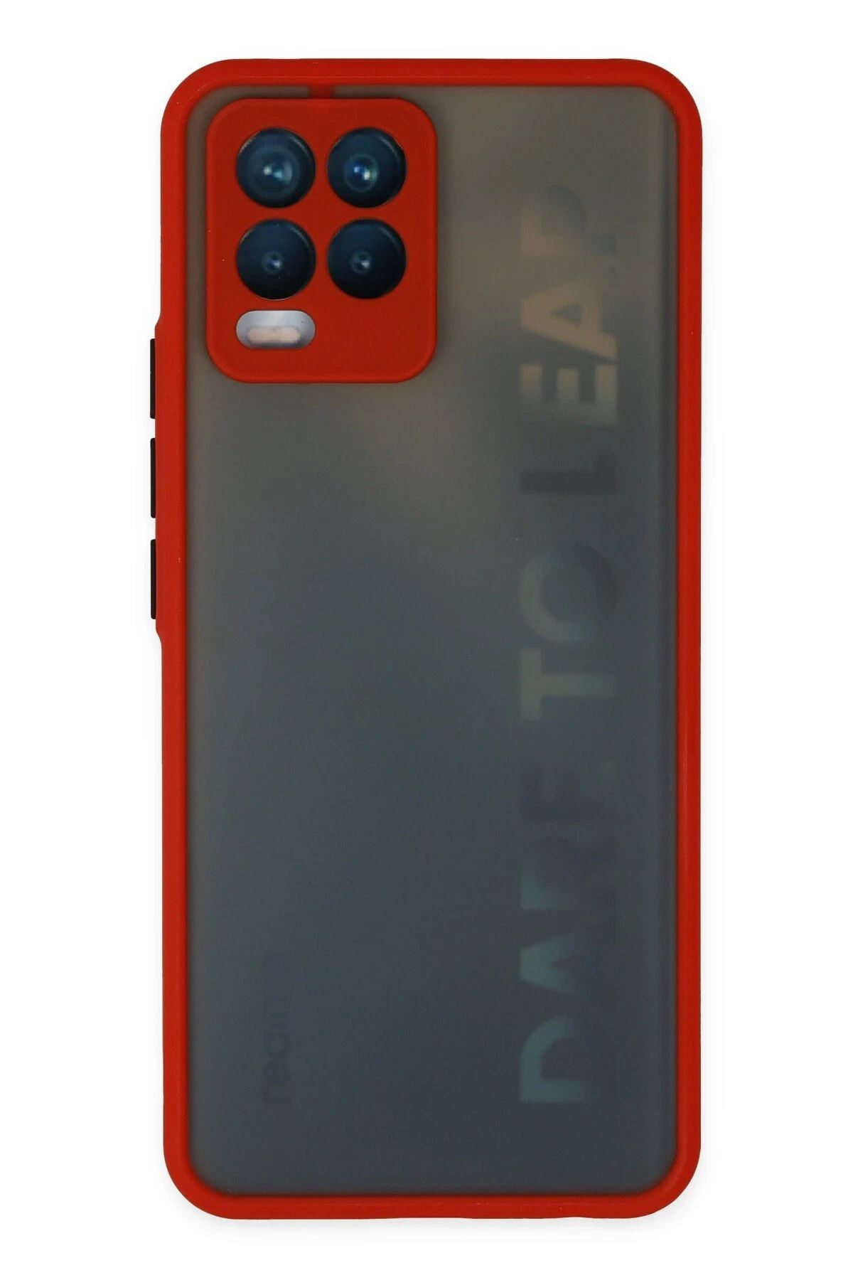 NewFace Realme 8 Kılıf Montreal Silikon Kapak - Kırmızı INSLM