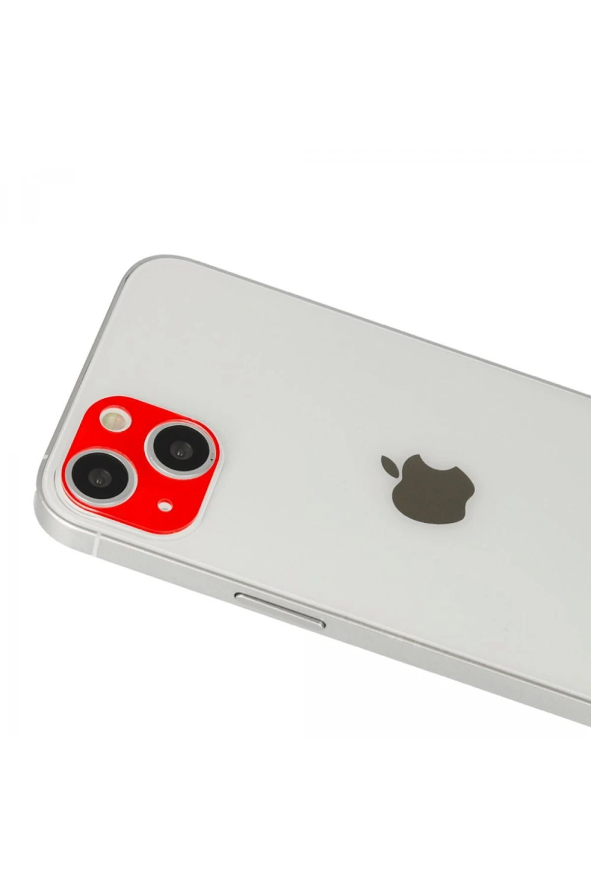 NewFace iPhone 13 Rainbow  Uyumlu Kamera Lens Koruma Cam - Kırmızı ALMLA