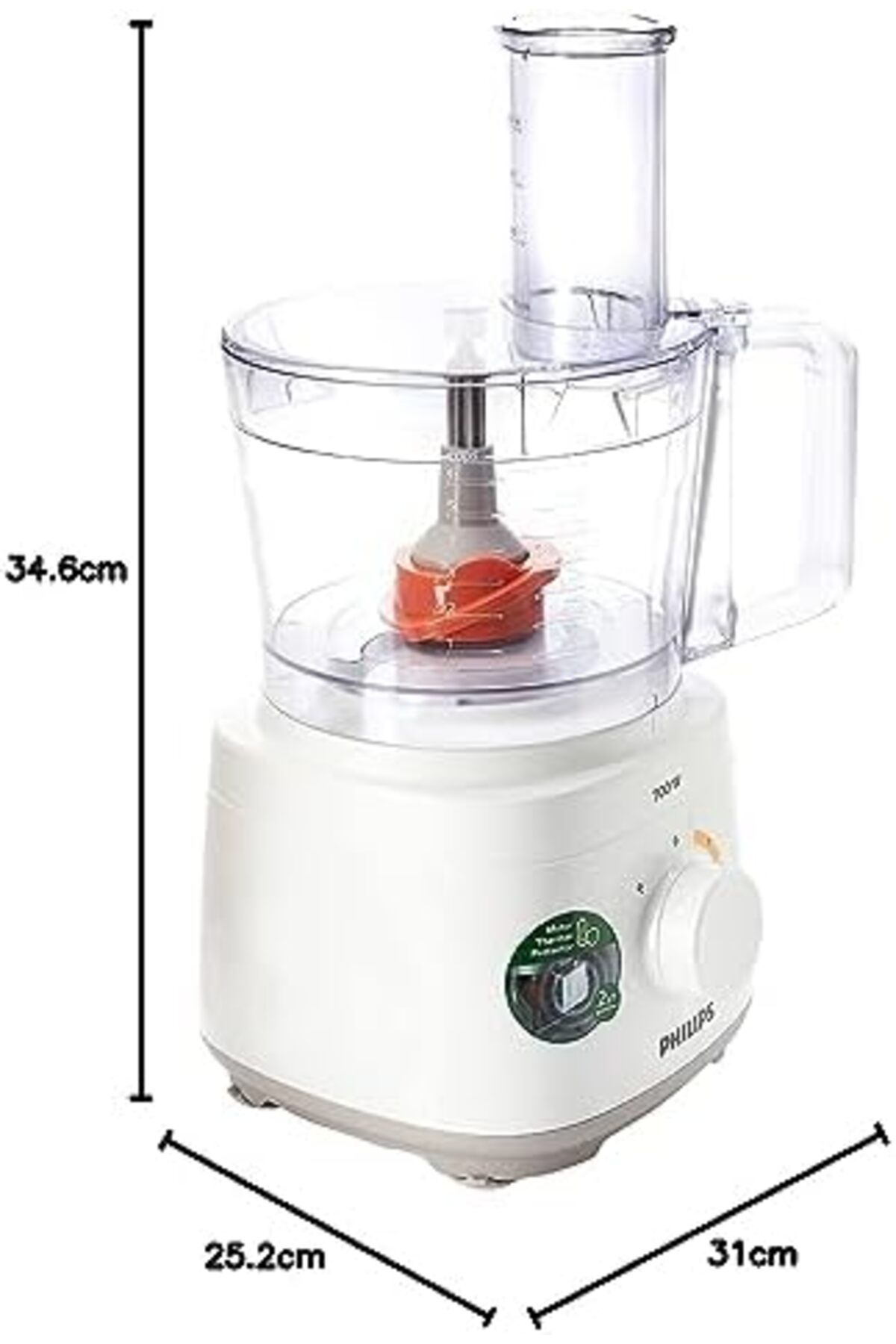 Philips-Philips Daily Collection Compact Food Processor HR7310/01, 700W, 16 Functions, In-bowl Storage, 2 Ye 6