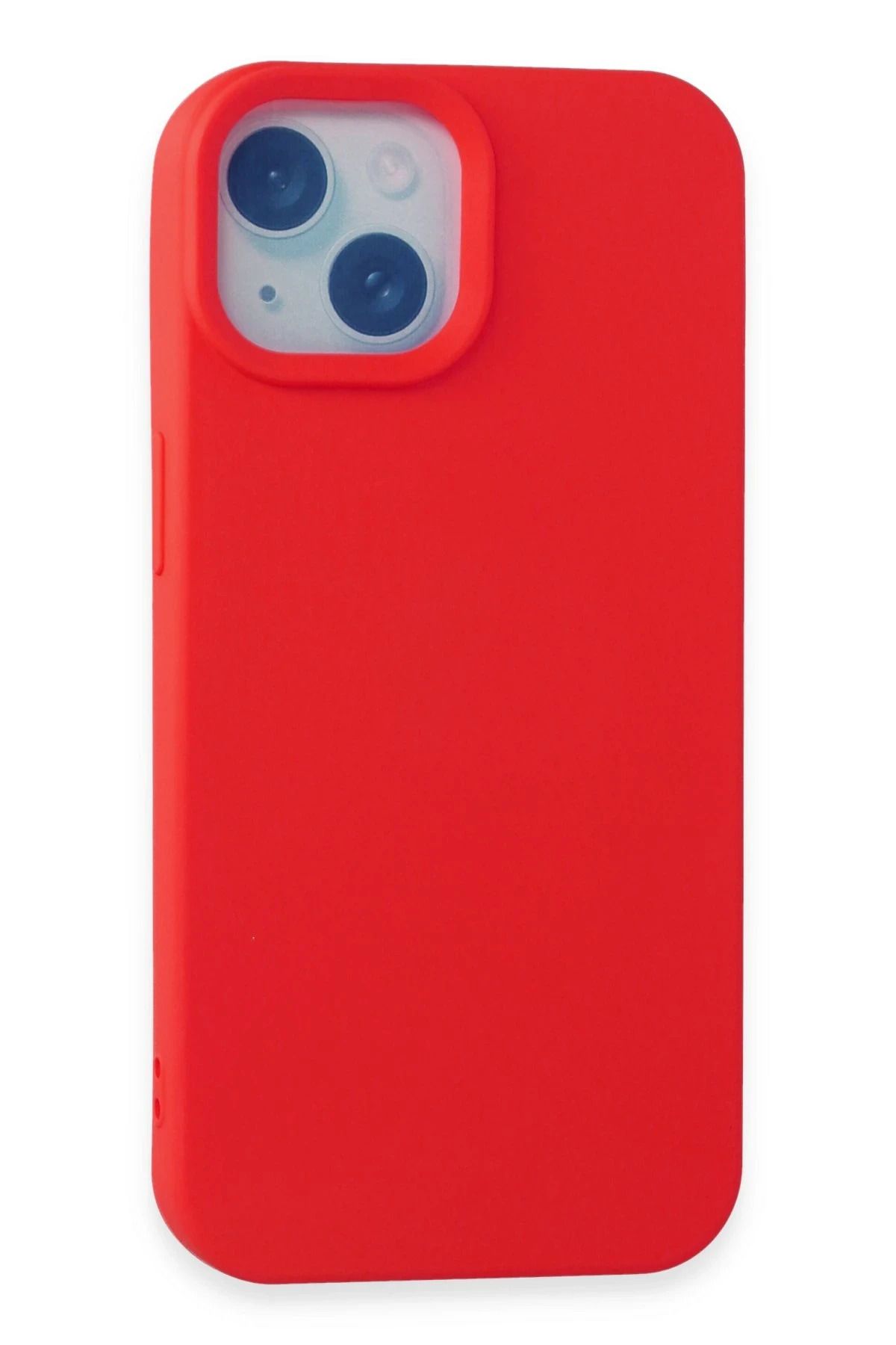 NewFace iPhone 15 uyumlu  Kılıf Nano içi Kadife Silikon - Kırmızı HNZRN