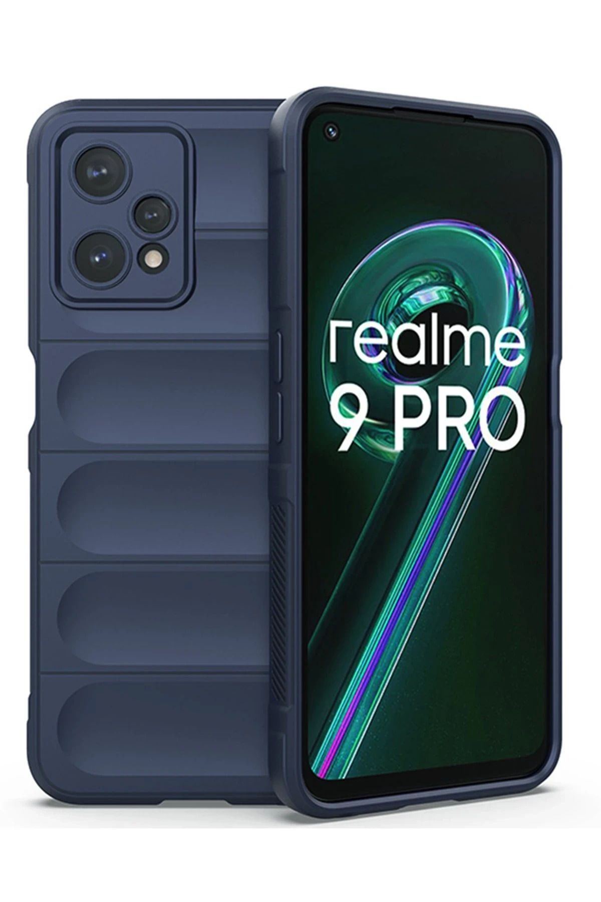 NewFace Realme 9 Pro 5G Kılıf Optimum Silikon - Lacivert FLKRY