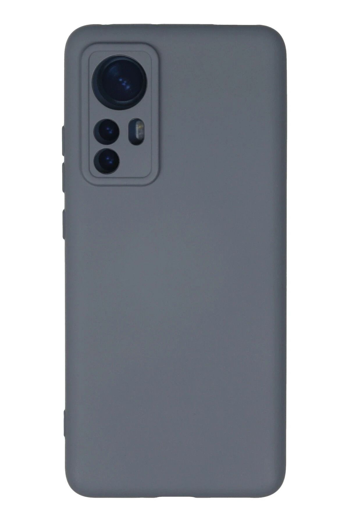 NewFace Uyumlu Xiaomi Mi 12 Kılıf Nano içi Kadife Silikon - Gri FERRG
