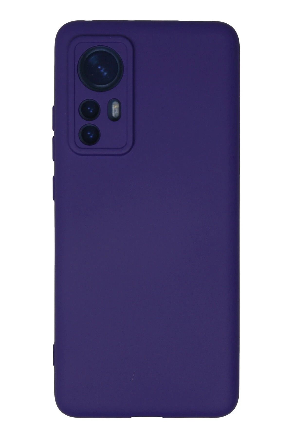 NewFace Xiaomi Mi 12 Kılıf Nano içi Kadife Silikon - Mor JOJUA