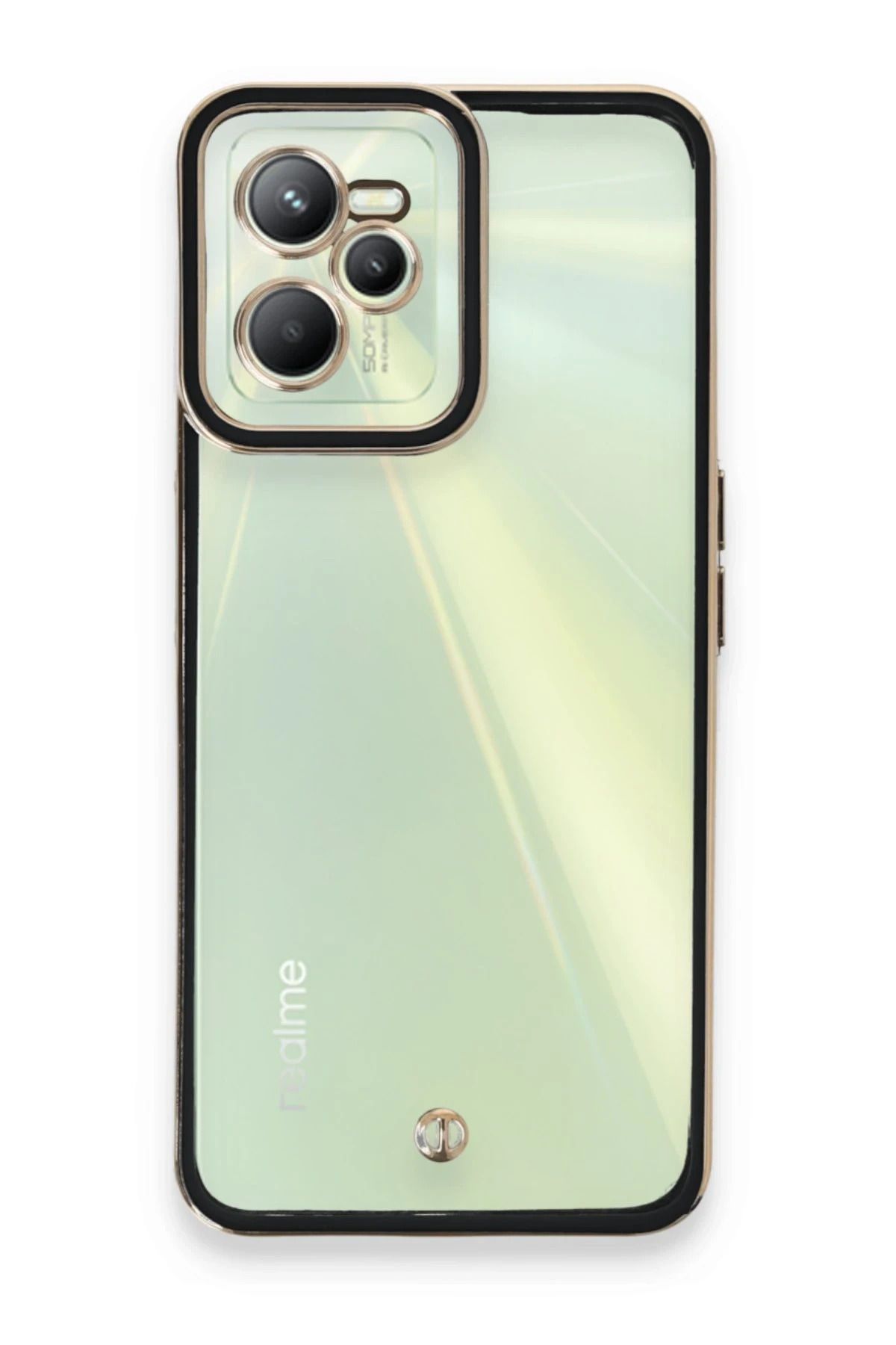 NewFace Realme C35 Kılıf Liva Lens Silikon - Siyah BSTMY