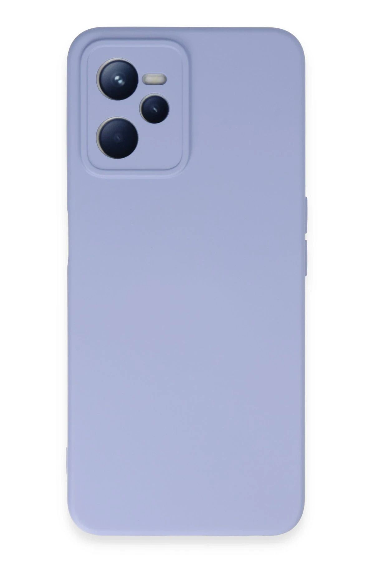 NewFace Realme C35 Kılıf Nano içi Kadife Silikon - Lila FLKRY