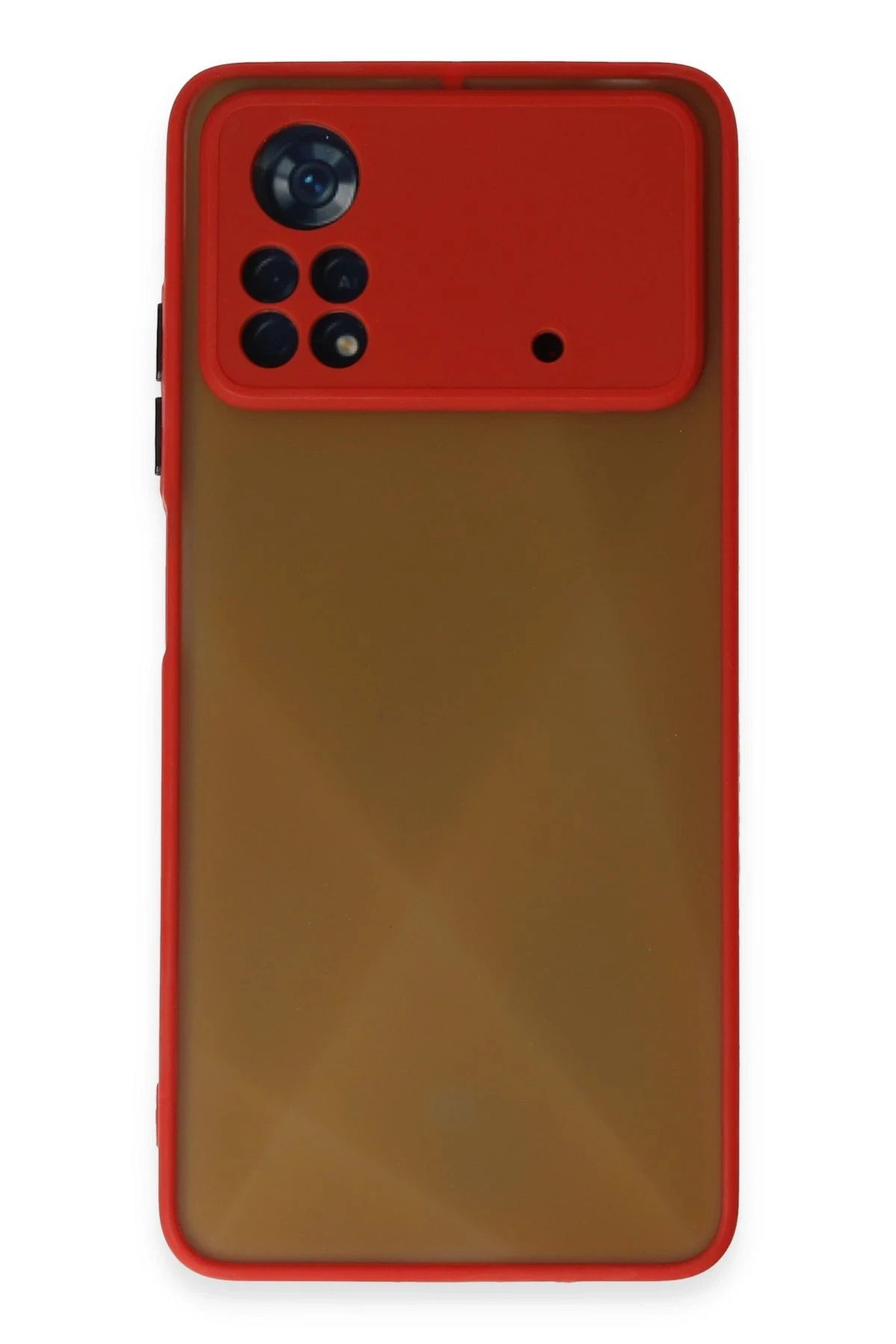 NewFace Xiaomi Poco X4 Pro 5G Kılıf Montreal Silikon Kapak - Kırmızı HNZRN