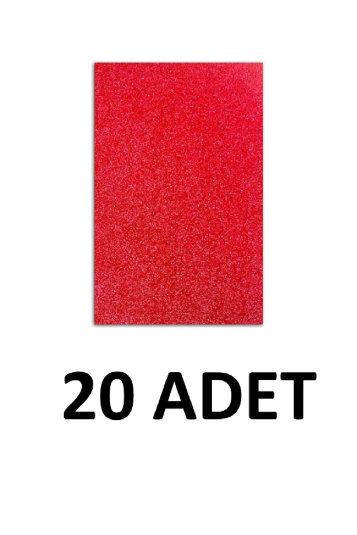 Puti 20 ADET A4 Kırmızı Simli Yapışkanlı Eva