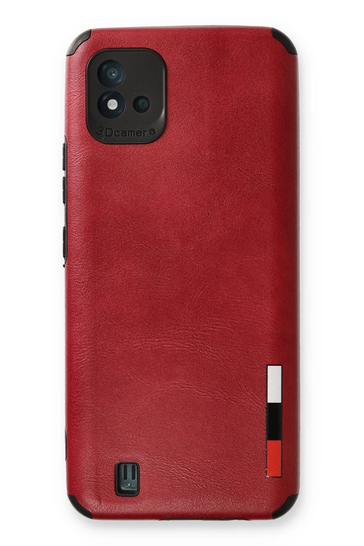 NewFace Realme C11 2021 Kılıf Loop Deri Silikon - Kırmızı BSTMY