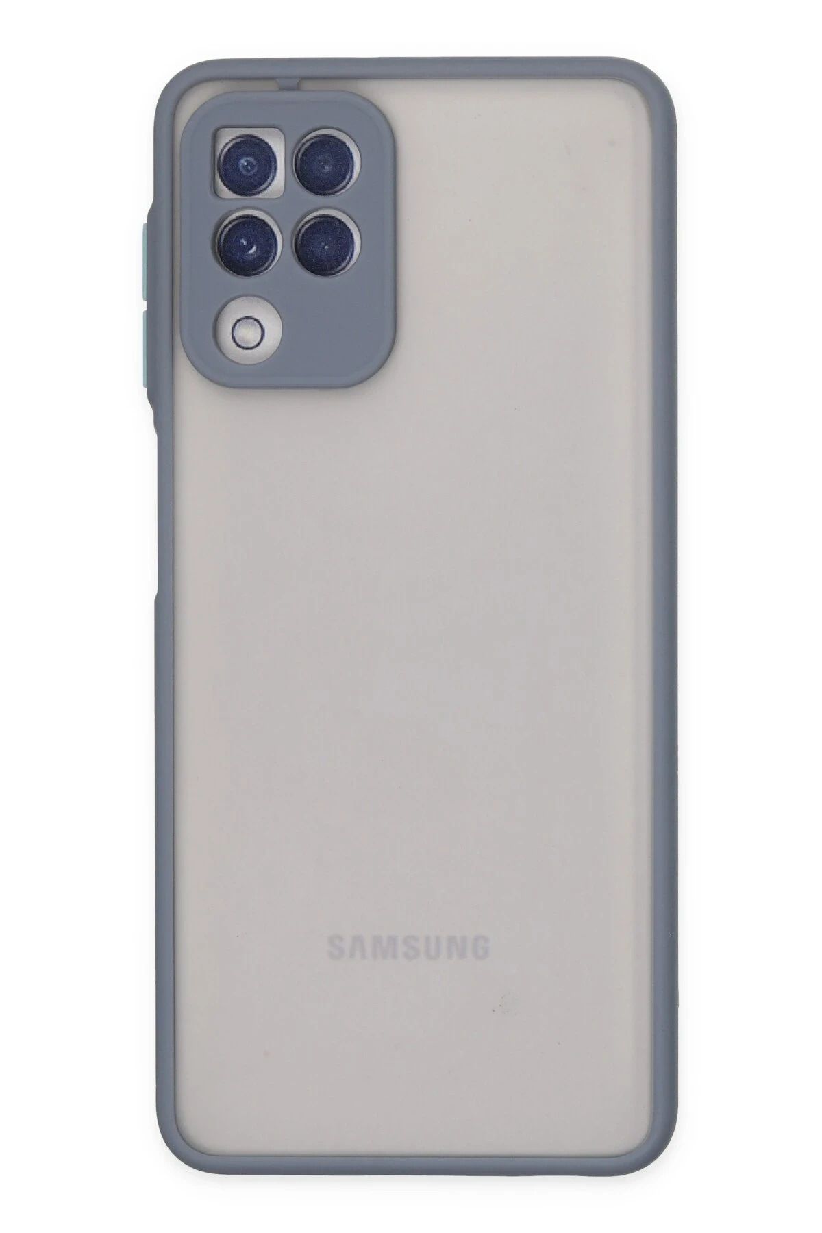 NewFace Samsung Galaxy A22 Kılıf Montreal Silikon Kapak - Gri BSTMY