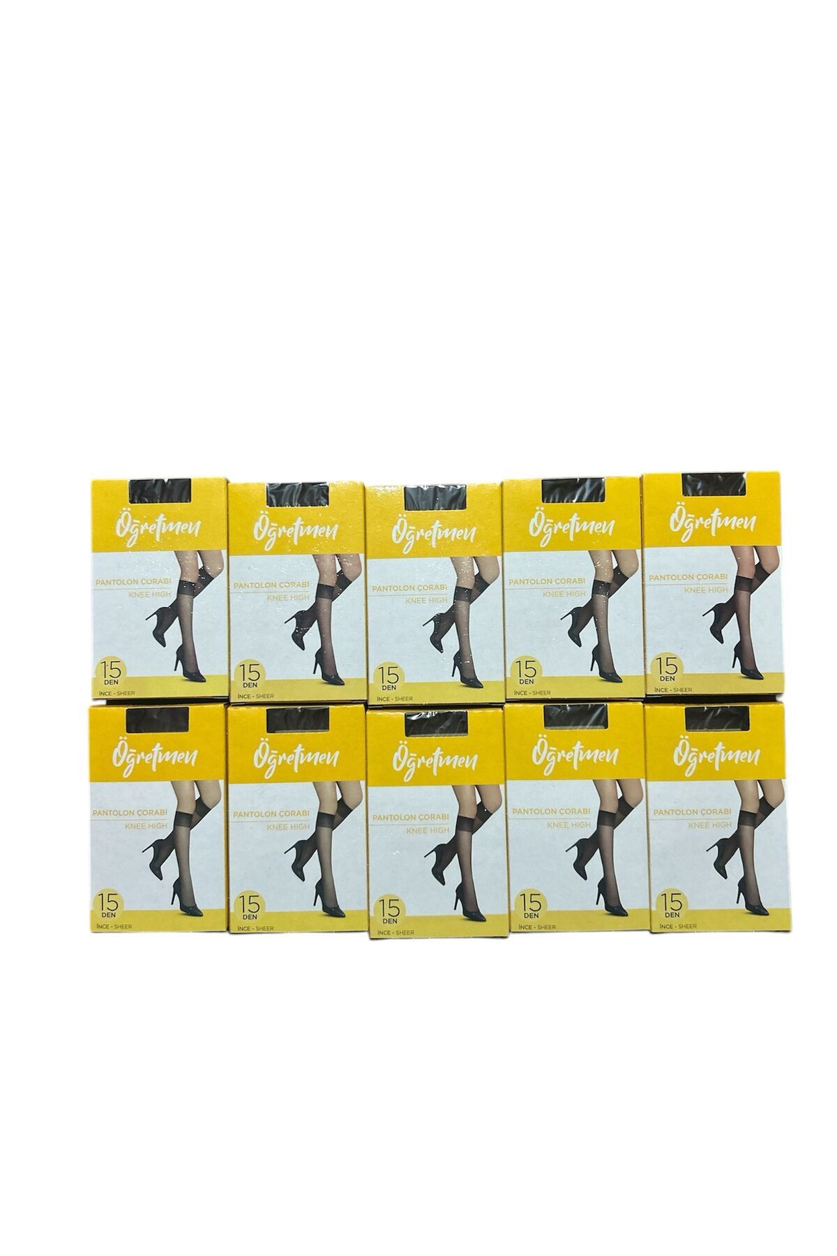 Penti 10'lu Paket Penti Öğretmen Parlak Dizaltı Çorap 15 Denye