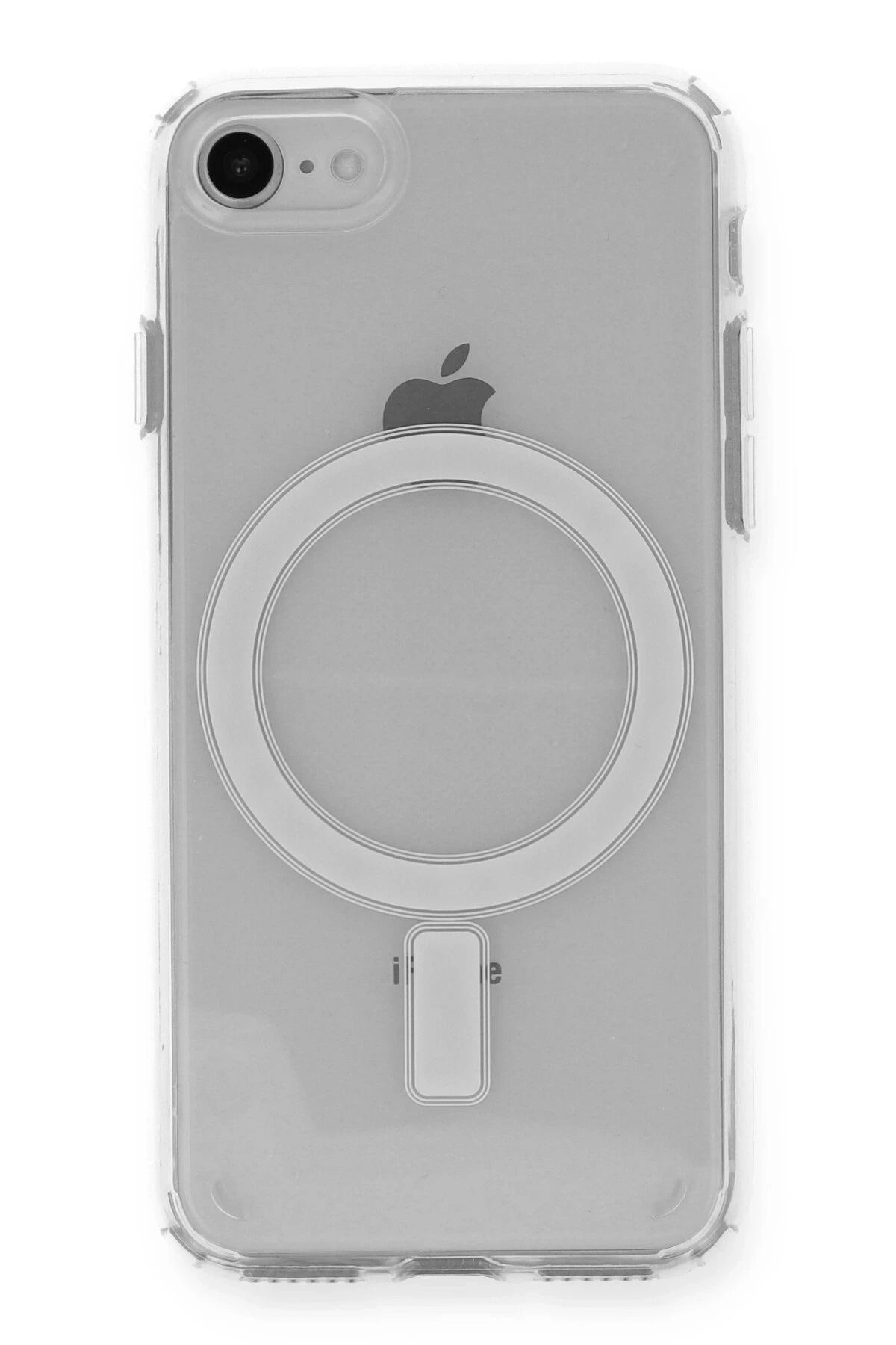 NewFace iPhone SE 2020 Kılıf Magneticsafe Şeffaf Silikon - Şeffaf HNZRN