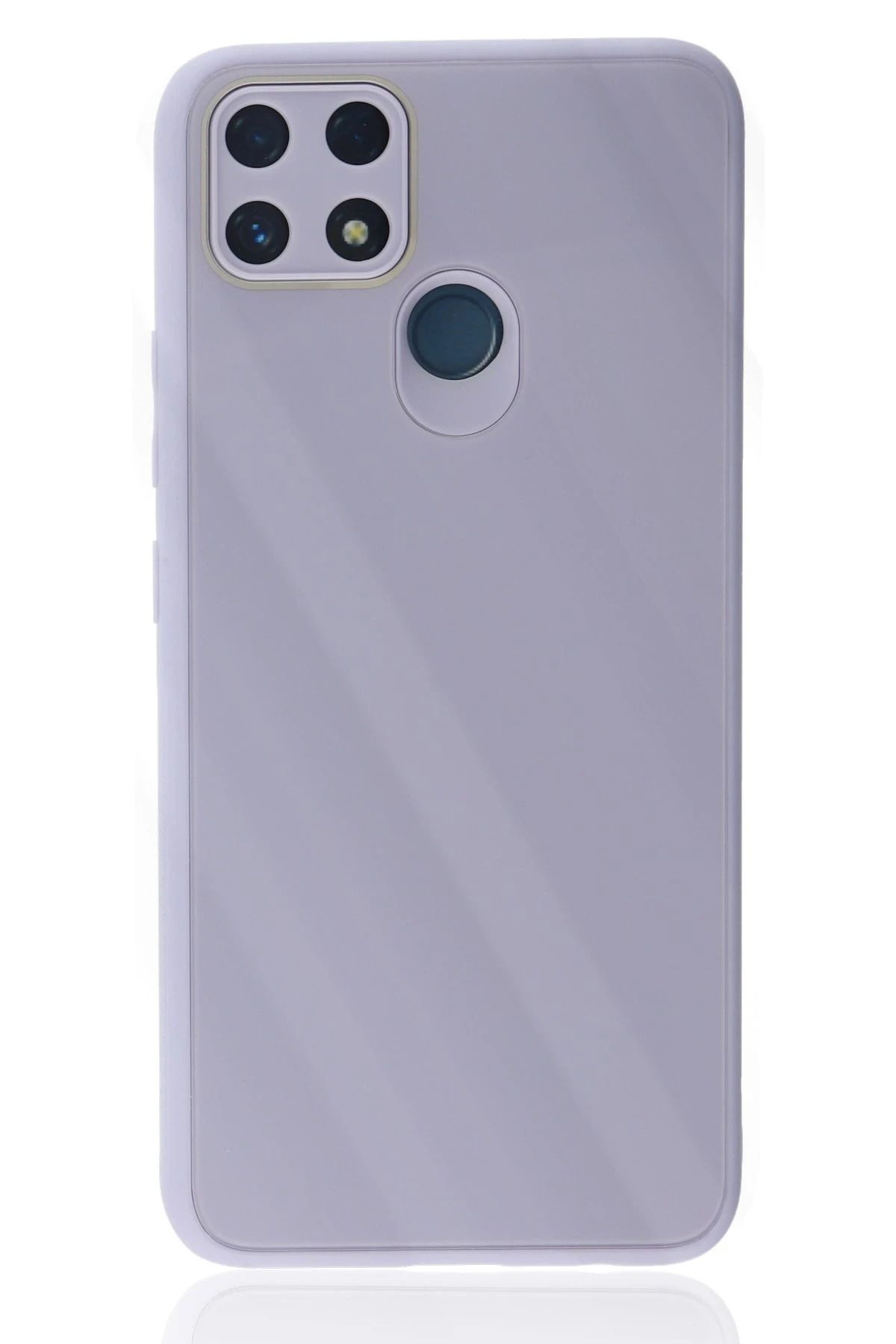 NewFace Realme C25 Kılıf Glass Kapak - Lila HNZRN