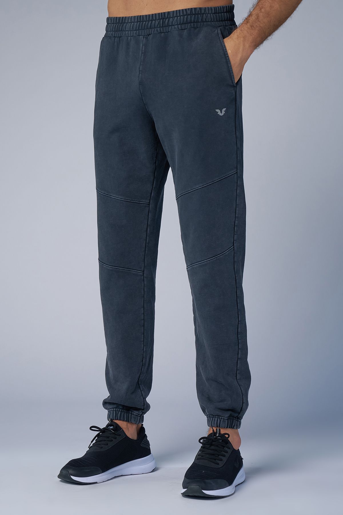 bilcee Unisex Antrasit Yıkamalı Washed Eşofman Altı 3925