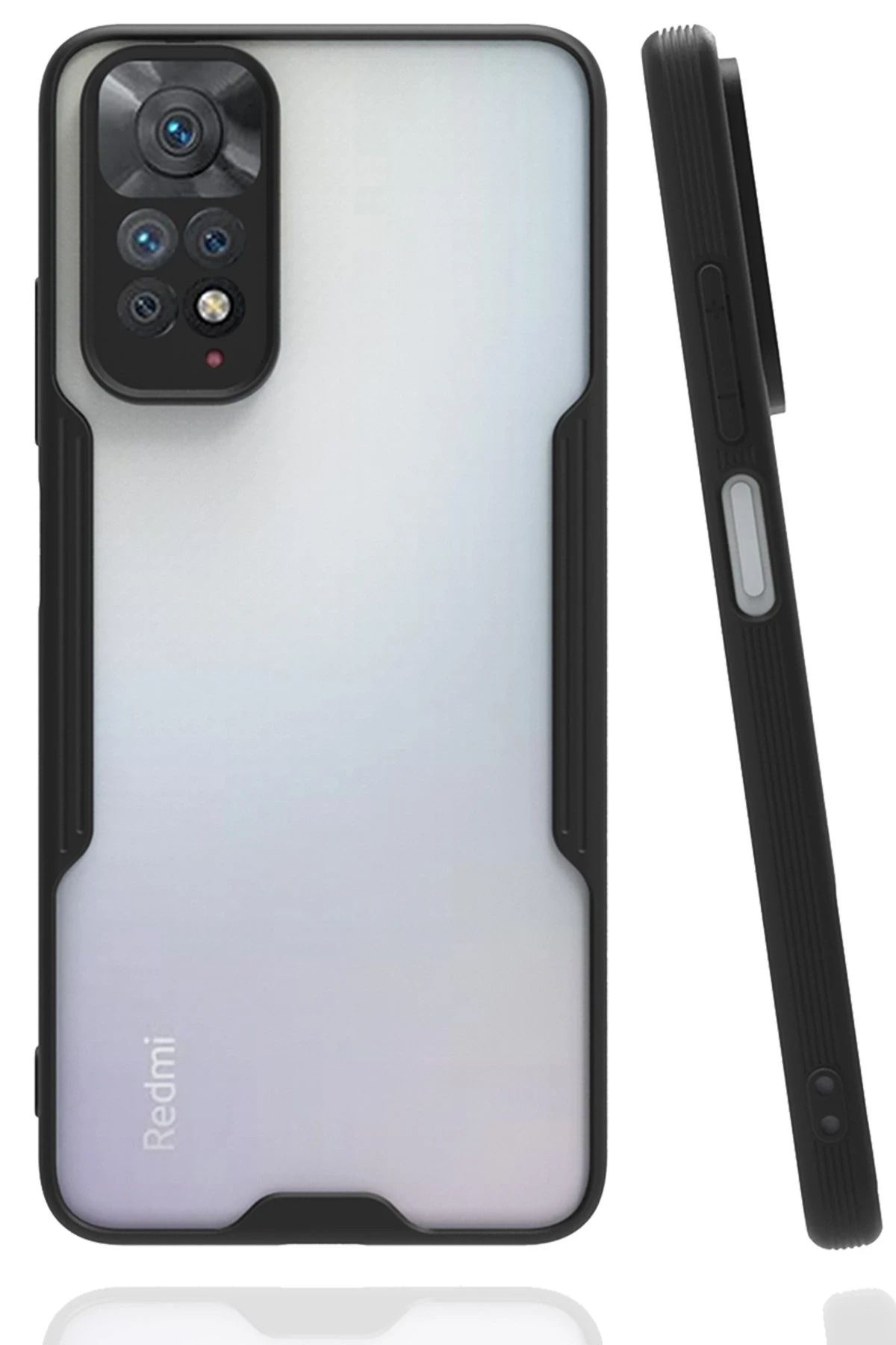 NewFace Xiaomi Redmi Note 11 Kılıf Platin Silikon - Siyah INSLM