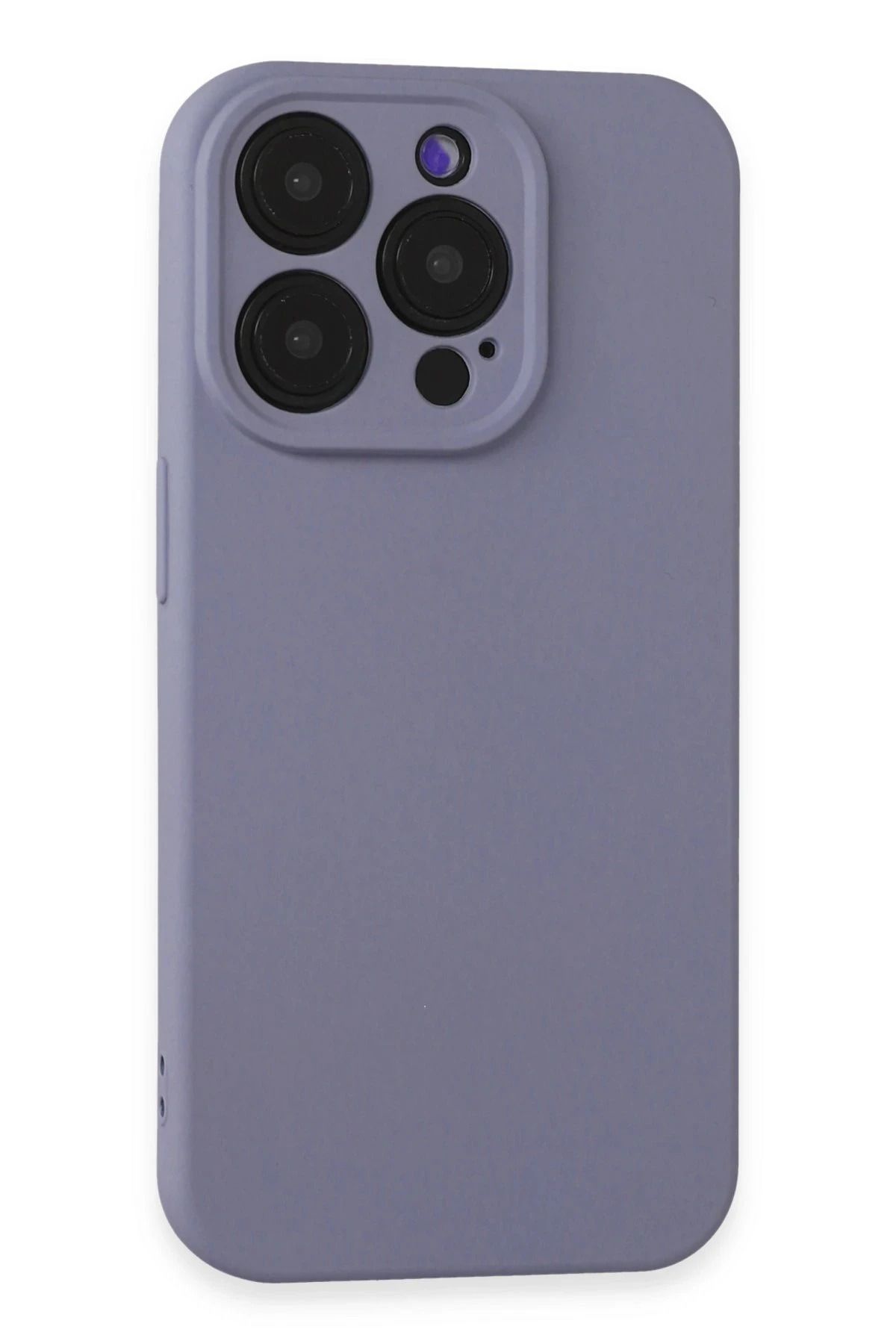 NewFace iPhone 15 Pro uyumlu  Kılıf Nano içi Kadife Silikon - Lila HNZRN