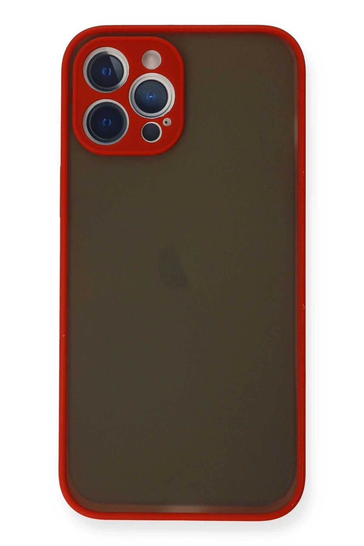 NewFace iPhone 12 Pro Kılıf Montreal Silikon Kapak - Kırmızı JOJUA