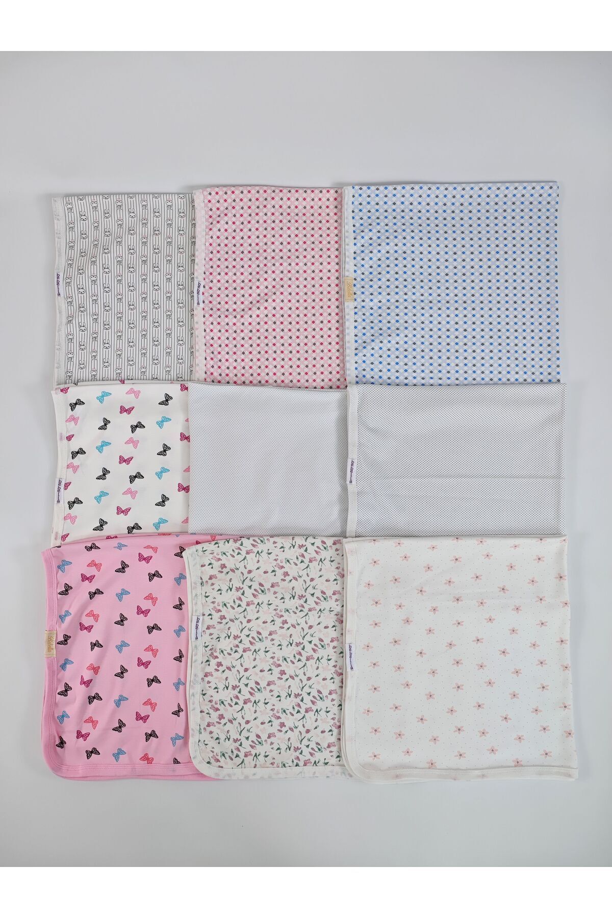 Bebella-Patterned 100% Cotton Single Layer Baby Blanket 90X85Cm Girl/Boy Swaddle Seasonal Multi-Purpose Cover 4
