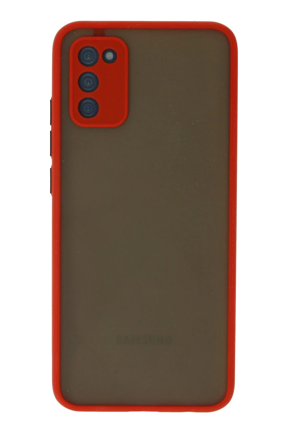 NewFace Samsung Galaxy A03S Kılıf Montreal Silikon Kapak - Kırmızı JOJUA