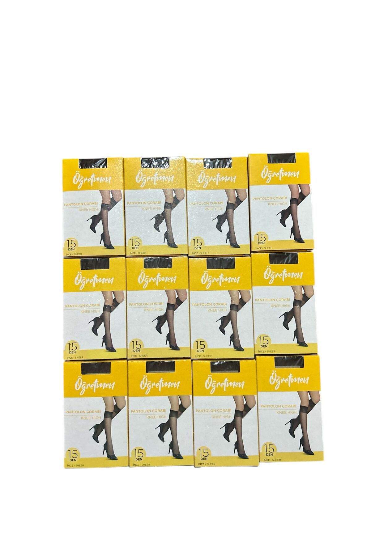 Penti 12'li Paket Penti Öğretmen Parlak Dizaltı Çorap 15 Denye