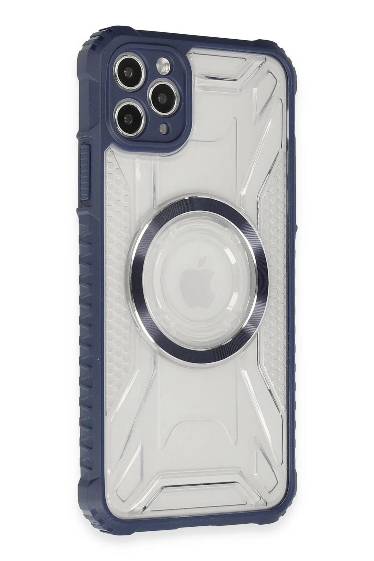 NewFace iPhone 11 Pro Max Kılıf Prag Magneticsafe Kapak - Lacivert JOJUA