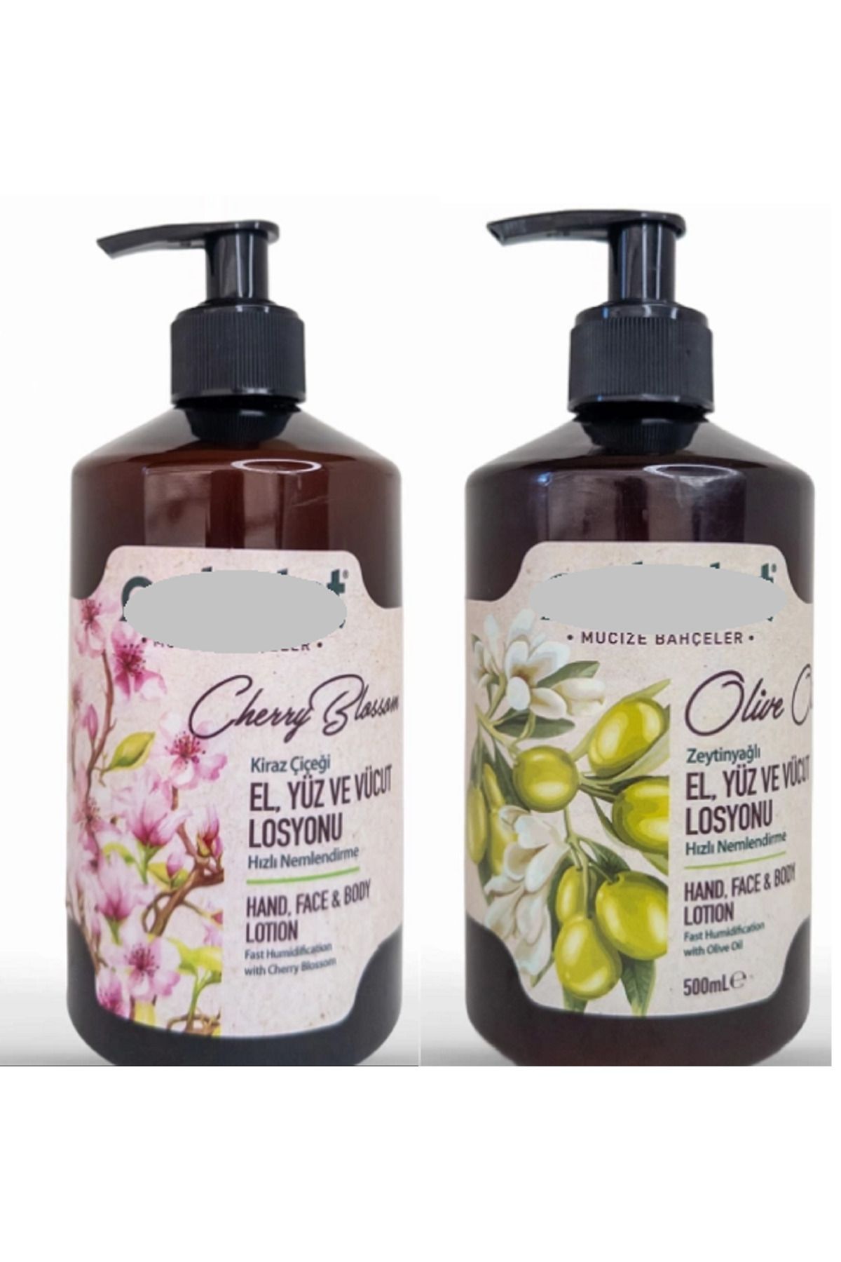 Der Shine El-Vücut Losyonu Kiraz Çiçeği 500 ml+ Zeytin Yağı 500 ml