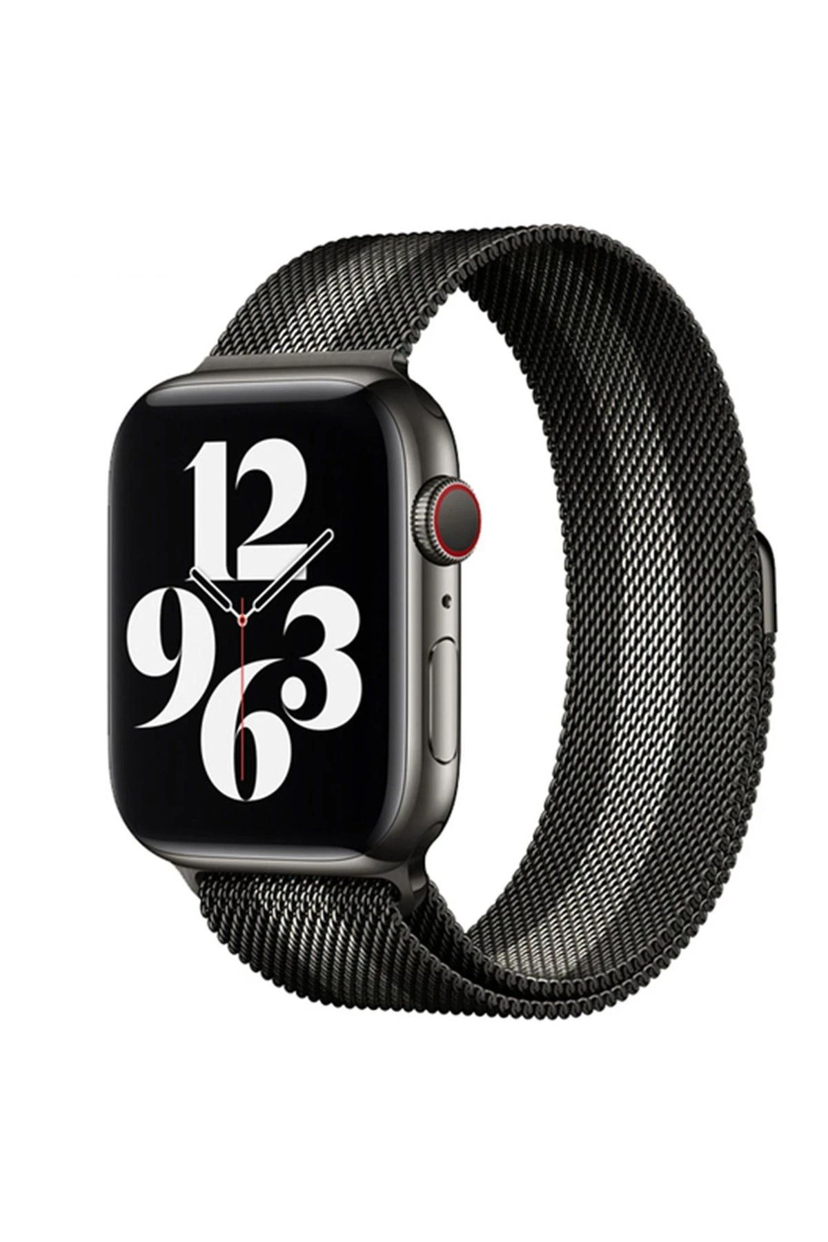 NewFace Apple Watch 38mm Metal Mıknatıslı Kordon - Siyah-Beyaz HNZRN