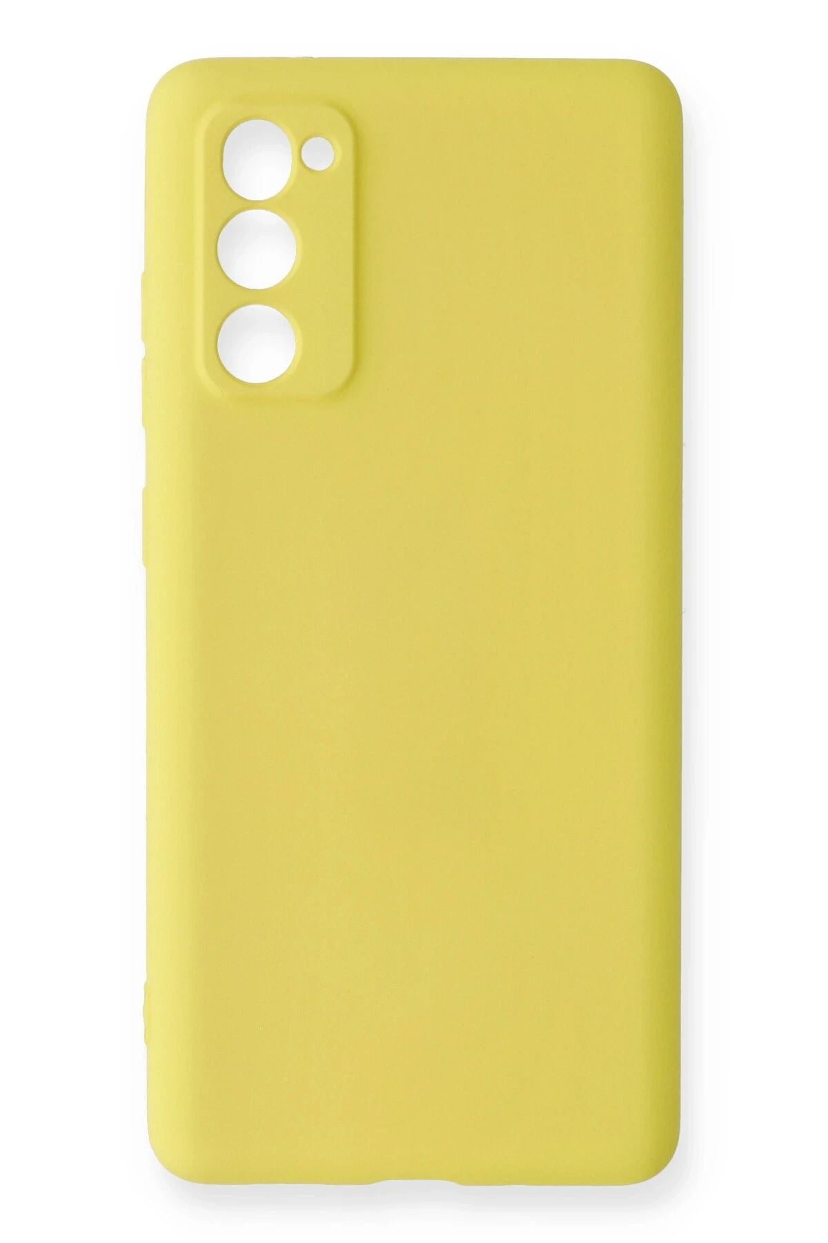 NewFace Galaxy S20 FE Uyumlu  Kılıf Nano içi Kadife Silikon - Sarı BSTMY
