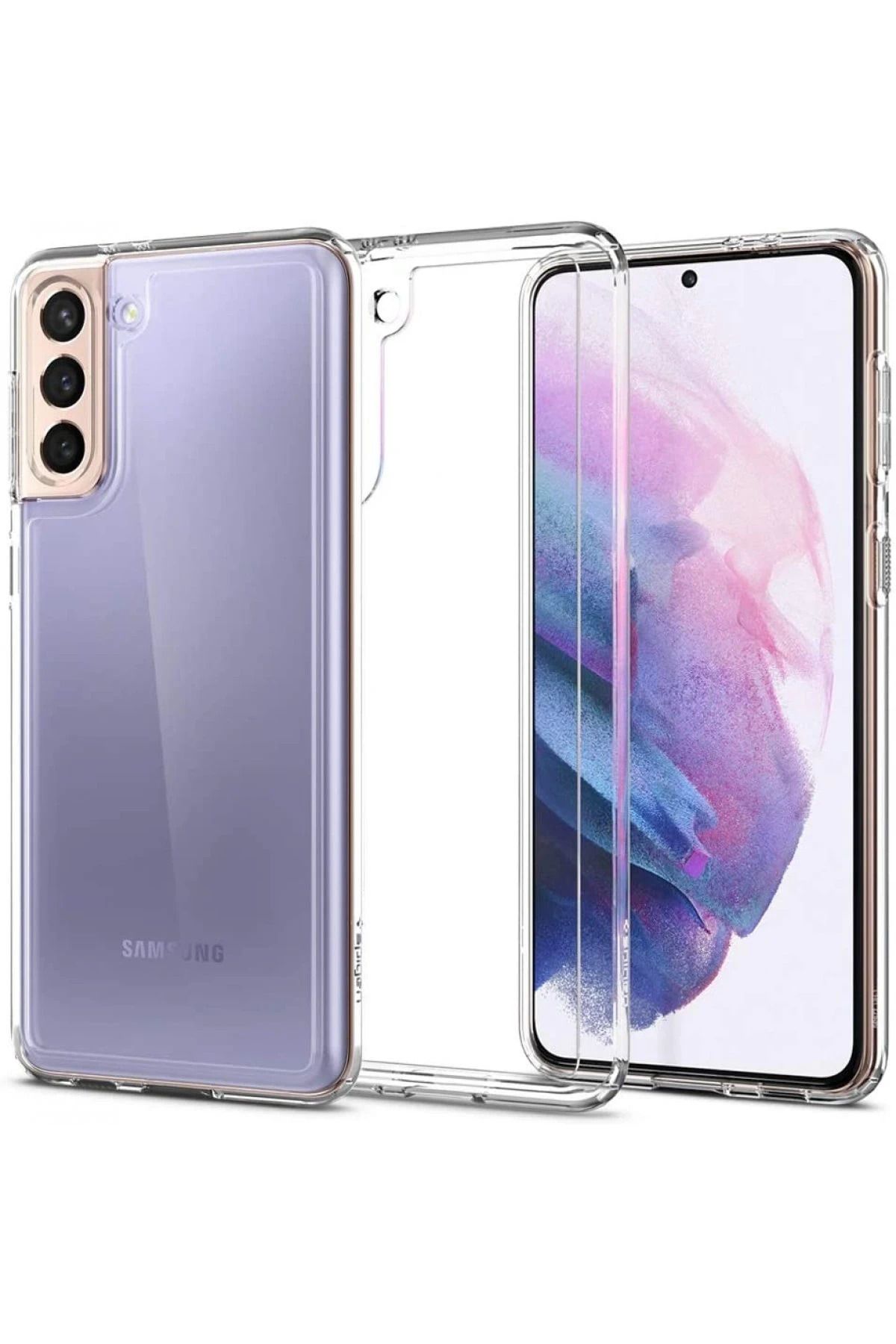 NewFace Samsung Galaxy S21 Kılıf Lüx Şeffaf Silikon FLKRY