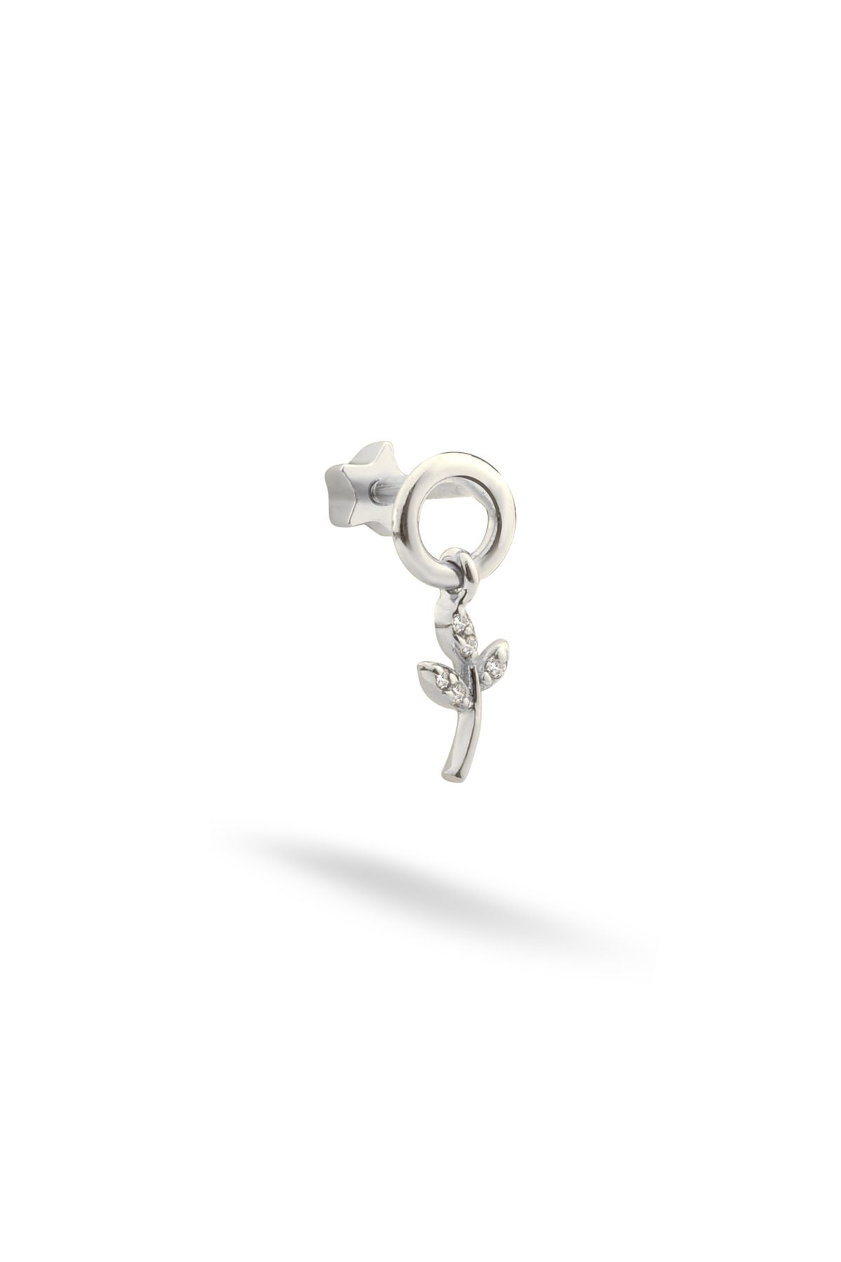 Lunia Atelier Yaprak Sallanan Altın Piercing