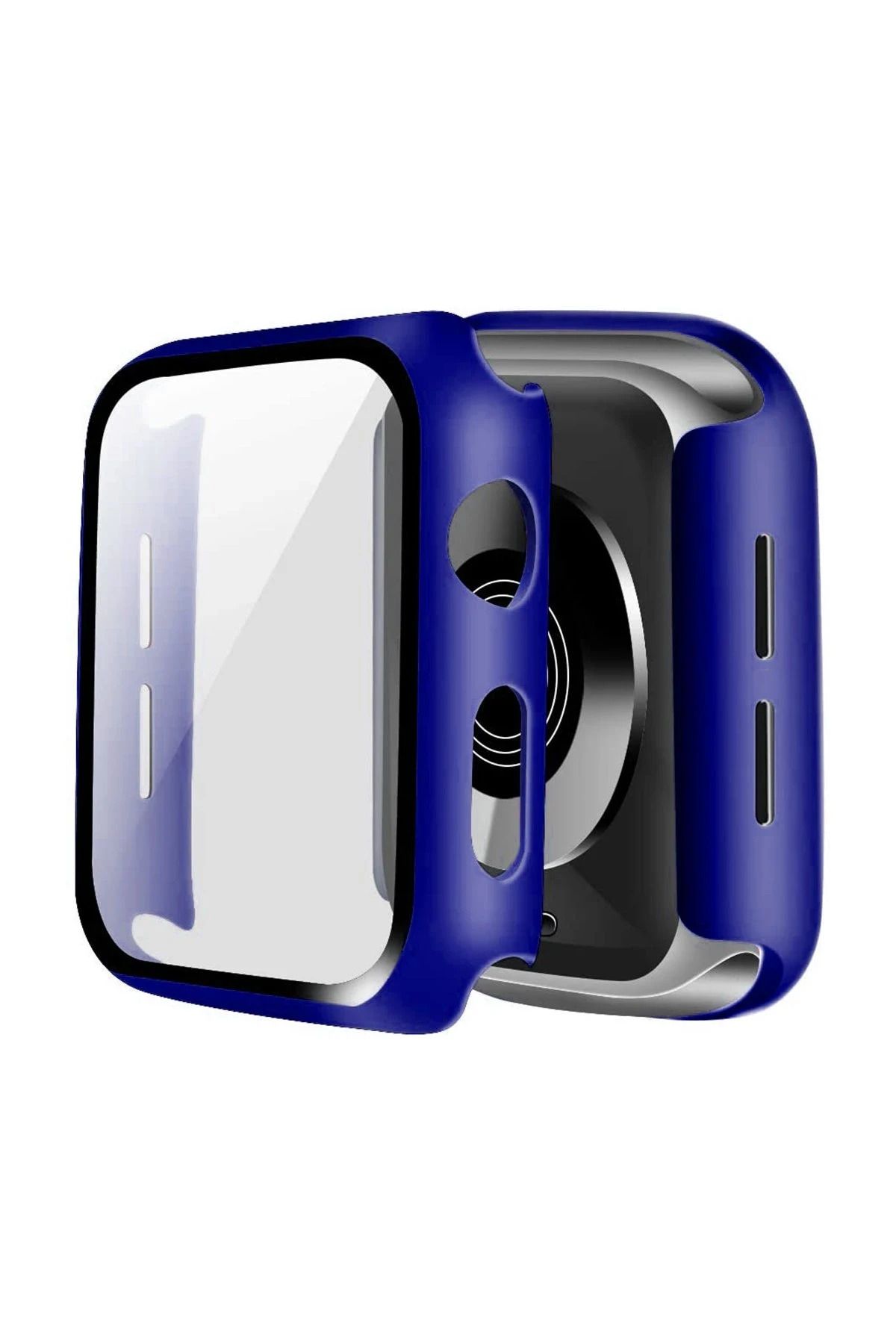 NewFace Apple Watch 38mm Camlı Kasa Ekran Koruyucu - Lacivert LZWDR