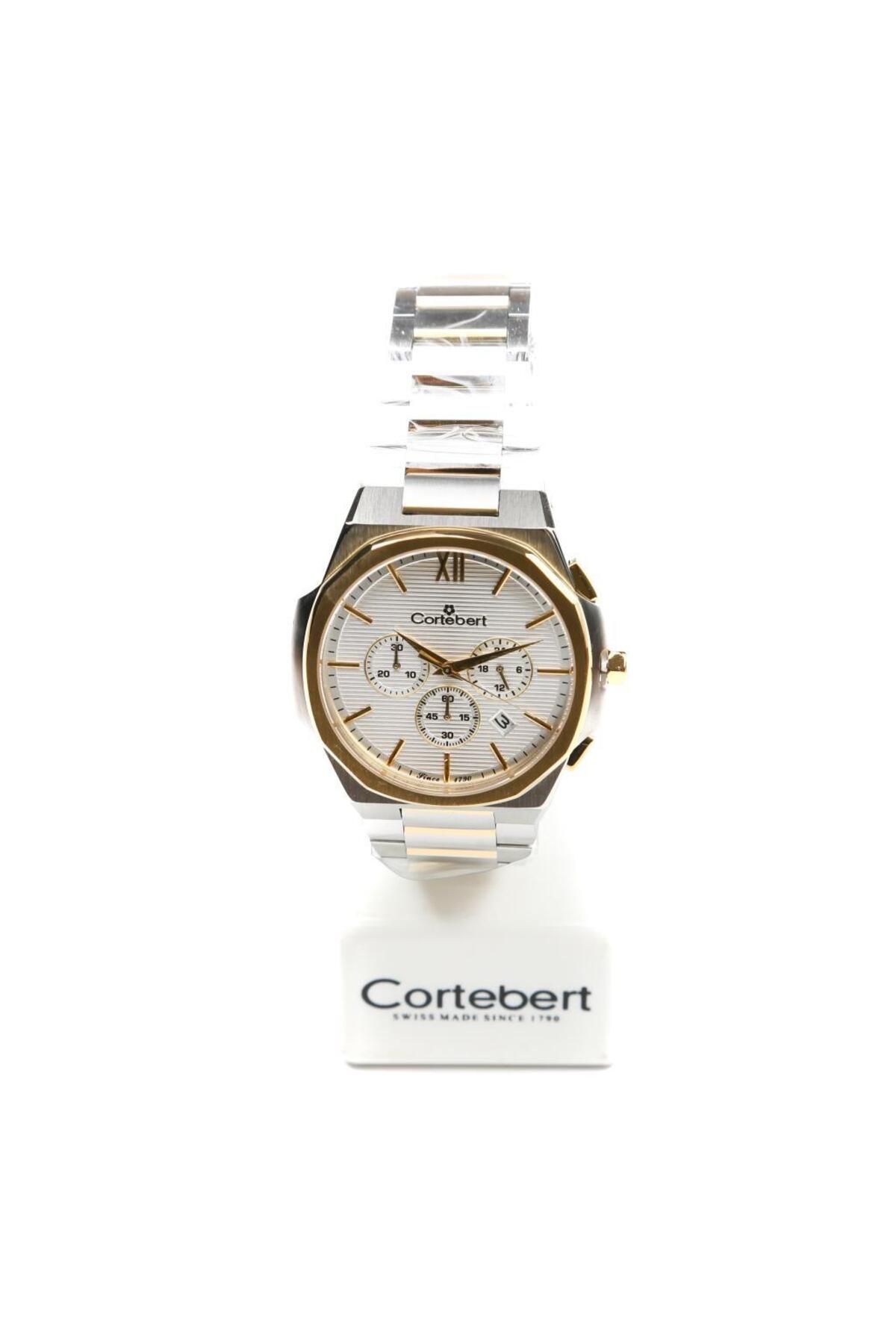 cortebert Safir Cam Gold Gümüş Kadran Erkek Kol Saati