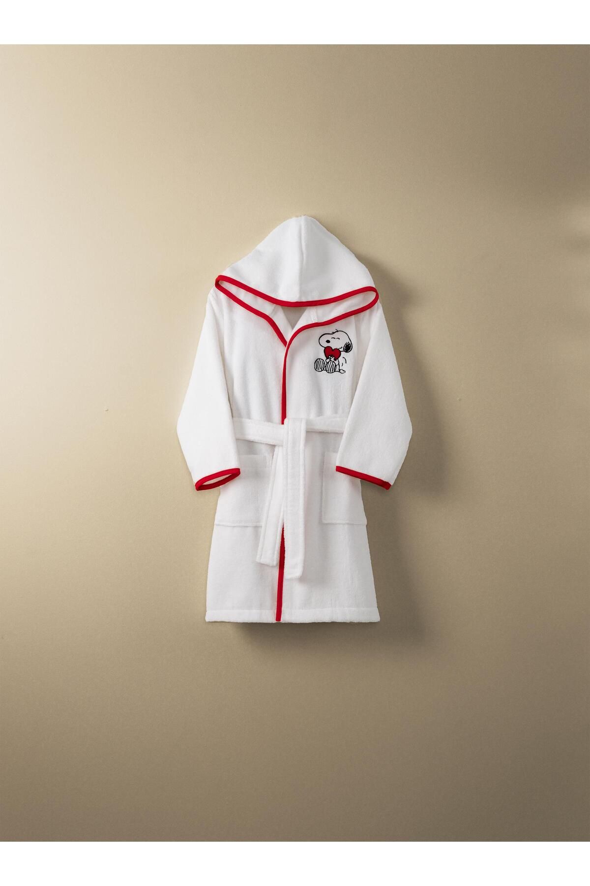 BOOVI White Dog- Çocuk Bornozu/Çocuk/%100 Pamuk