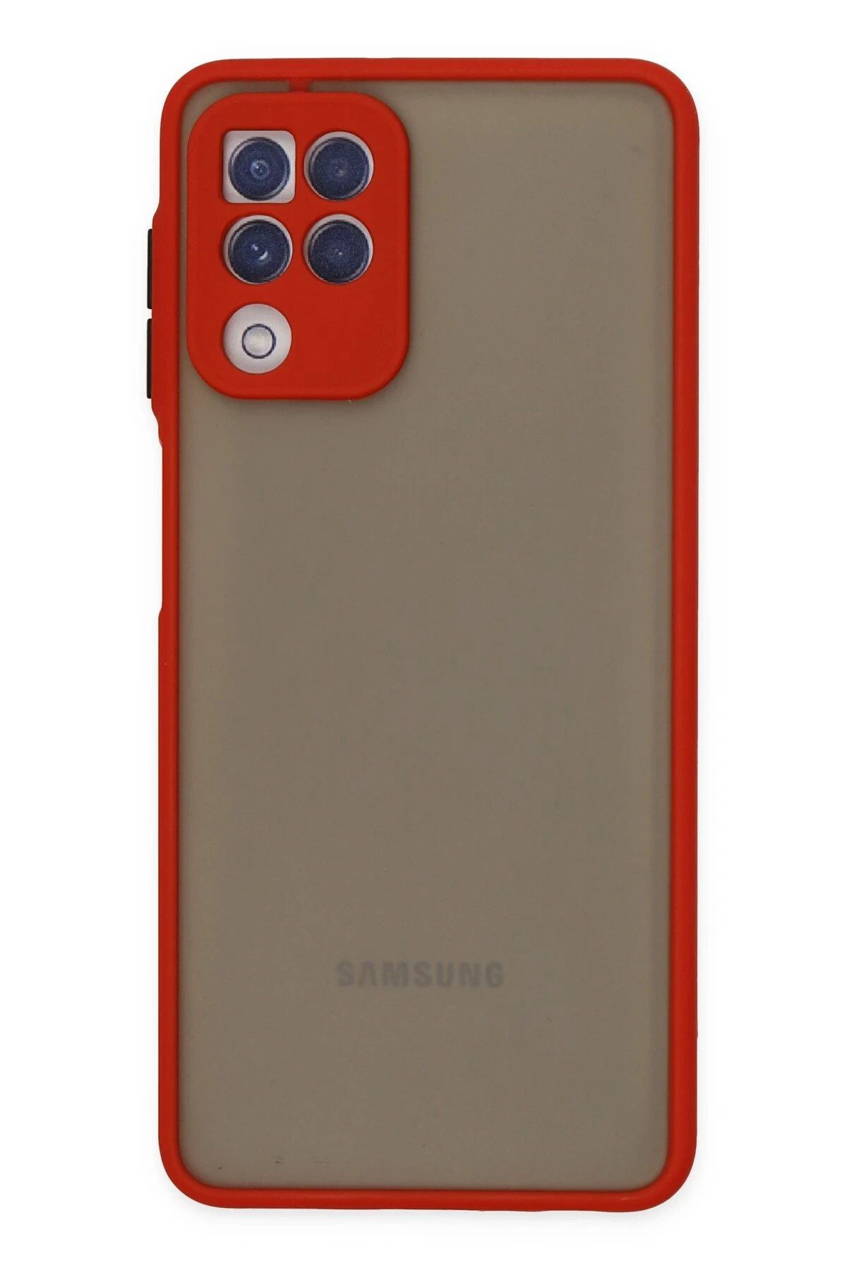 NewFace Samsung Galaxy A22 Kılıf Montreal Silikon Kapak - Kırmızı BSTMY