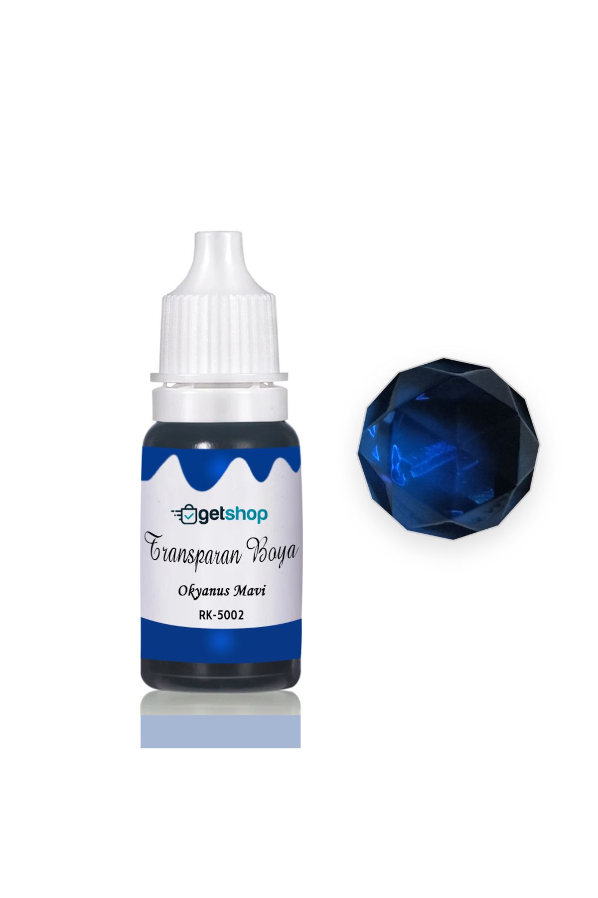 Getshopmini Epoksi Transparan Boya Pigment Okyanus Mavi - 15ml