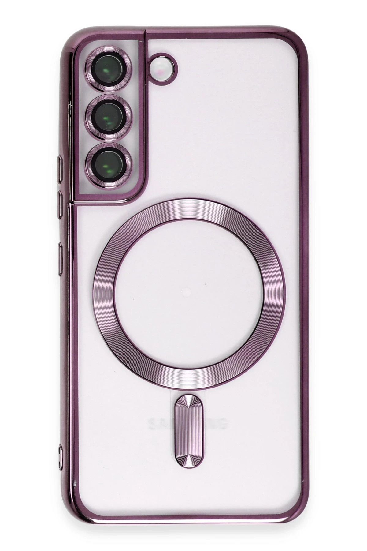 NewFace Samsung Galaxy S22 Kılıf Kross Magneticsafe Kapak - Mor NRMSA