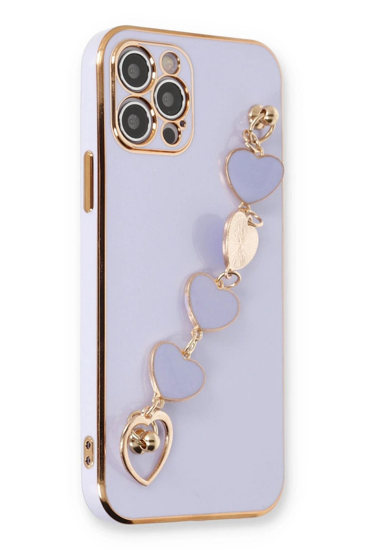 NewFace iPhone 12 Pro Kılıf Esila Silikon - Lila HNZRN