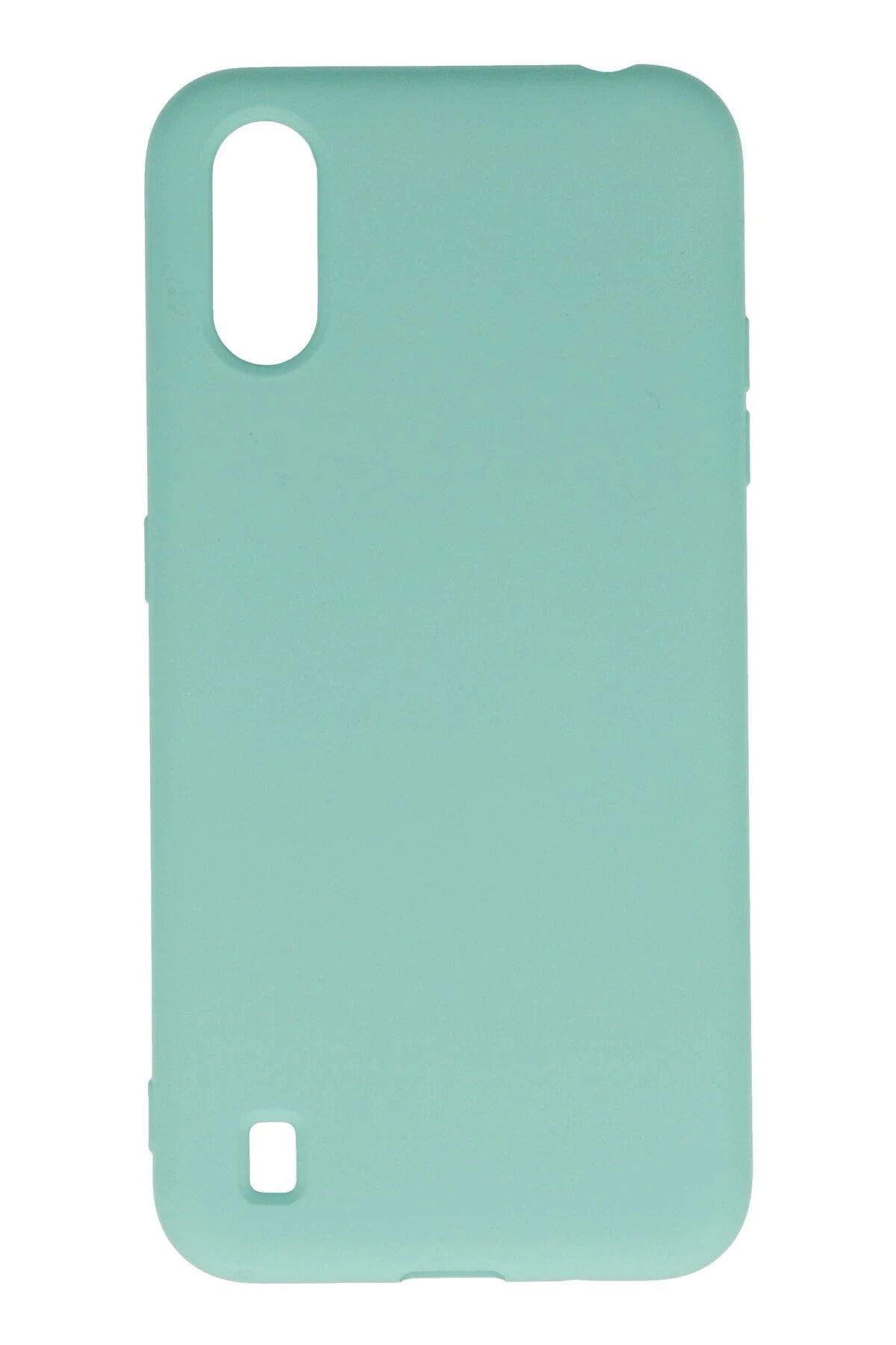 NewFace Samsung Galaxy A01 Kılıf Nano içi Kadife Silikon - Turkuaz NRMSA