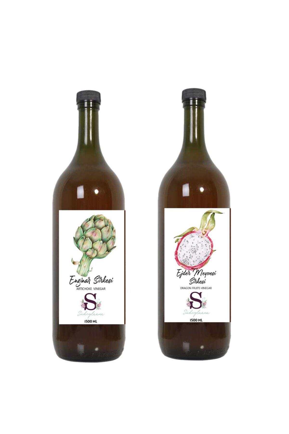 Süheylaana Doğal Enginar Sirkesi 1500 Ml - Doğal Ejder Meyvesi Sirkesi 1500 Ml
